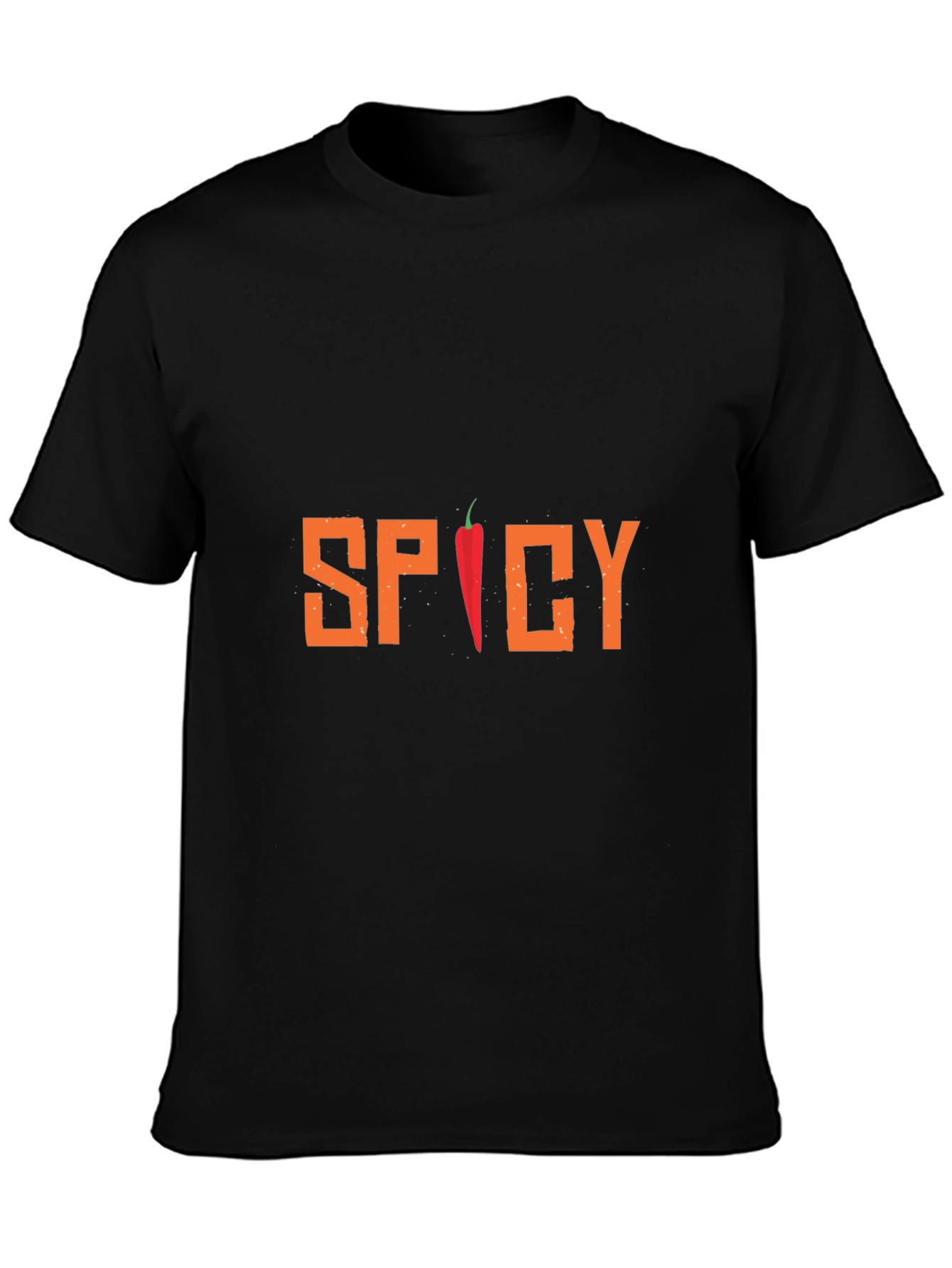 Spicy Chili Pepper Graphic Tee - Black T-Shirt
