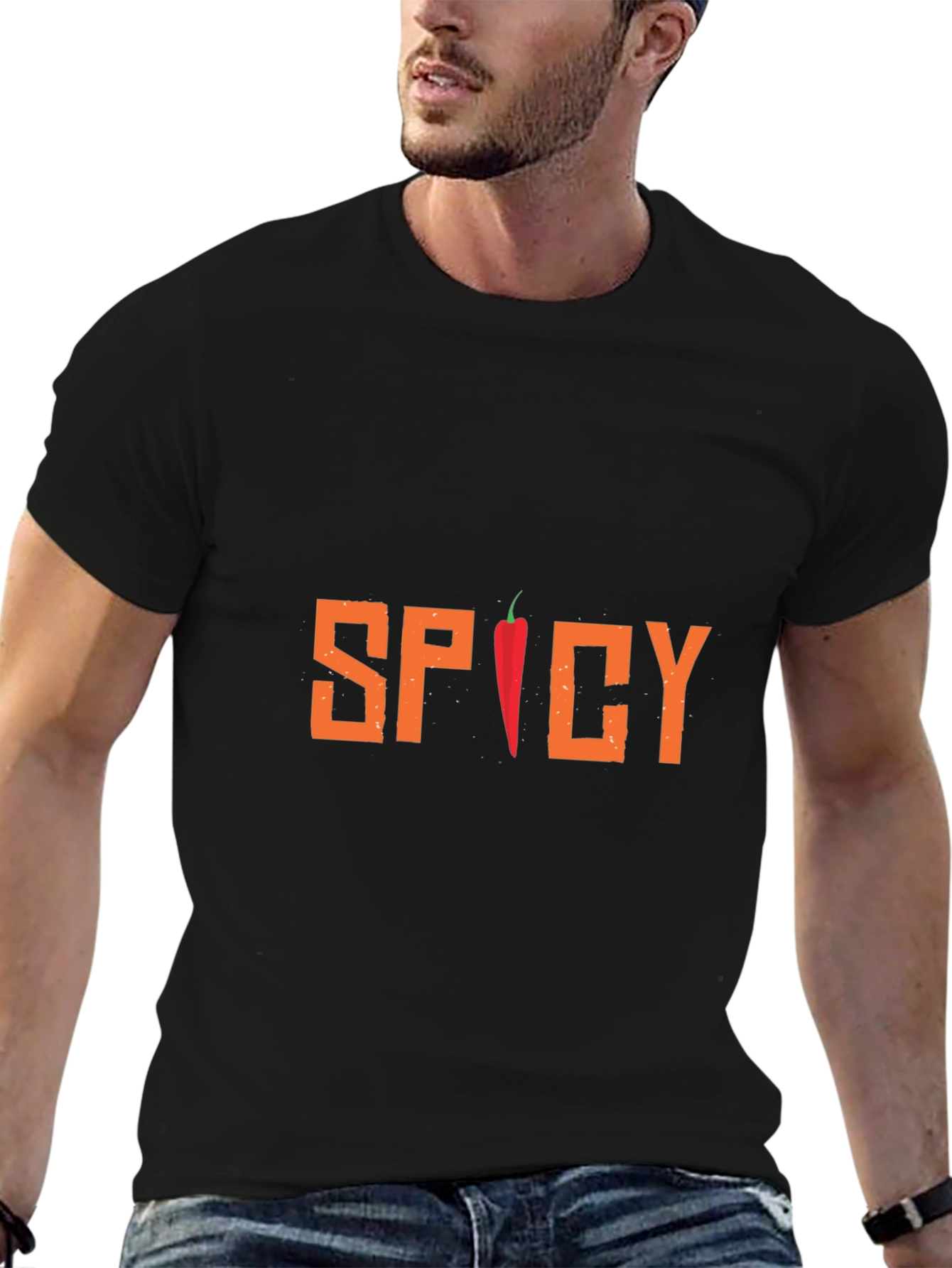 Spicy Chili Pepper Graphic Tee - Black T-Shirt