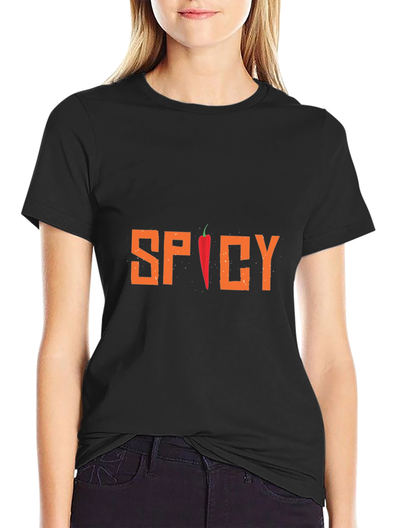 Spicy Chili Pepper Graphic Tee - Black T-Shirt