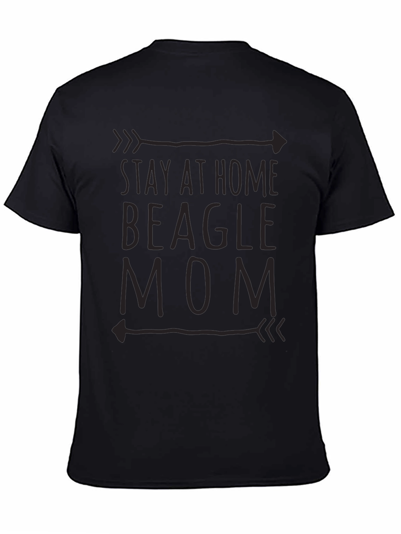 Stay at Home Beagle Mom Graphic Tee - Black