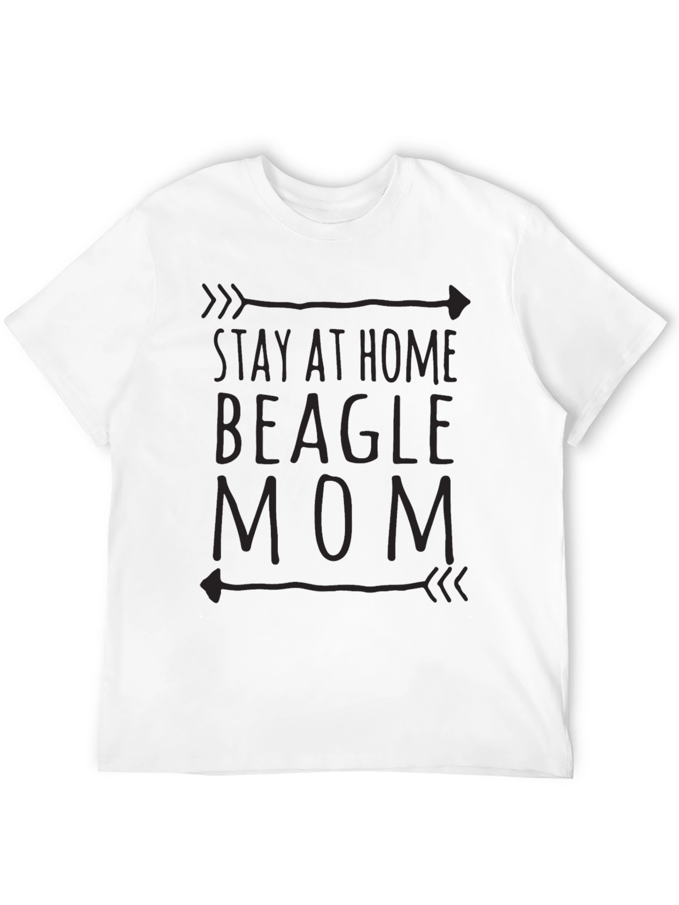 Stay at Home Beagle Mom Graphic Tee - Black