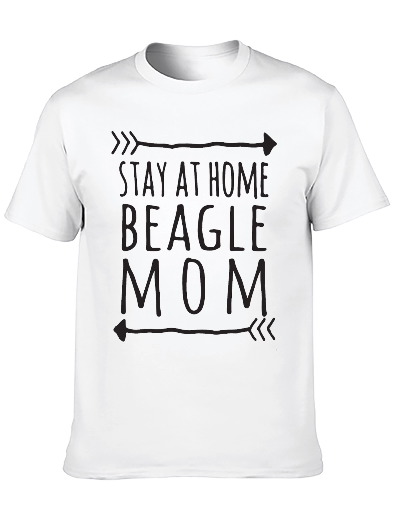 Stay at Home Beagle Mom Graphic Tee - Black