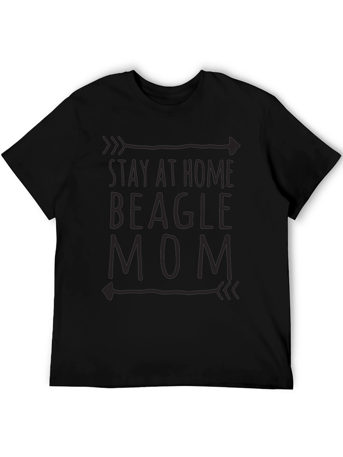 Stay at Home Beagle Mom Graphic Tee - Black