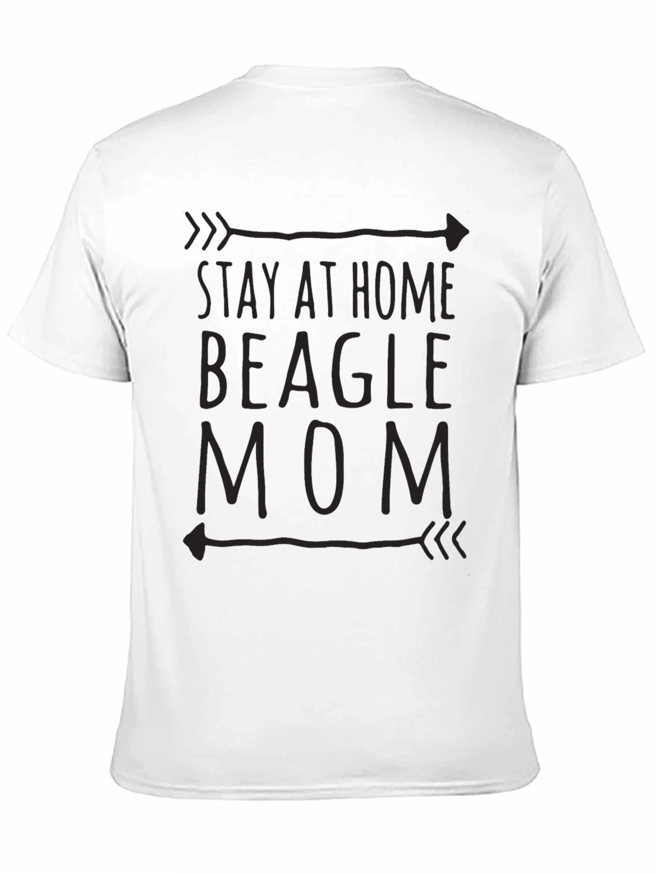Stay at Home Beagle Mom Graphic Tee - Black