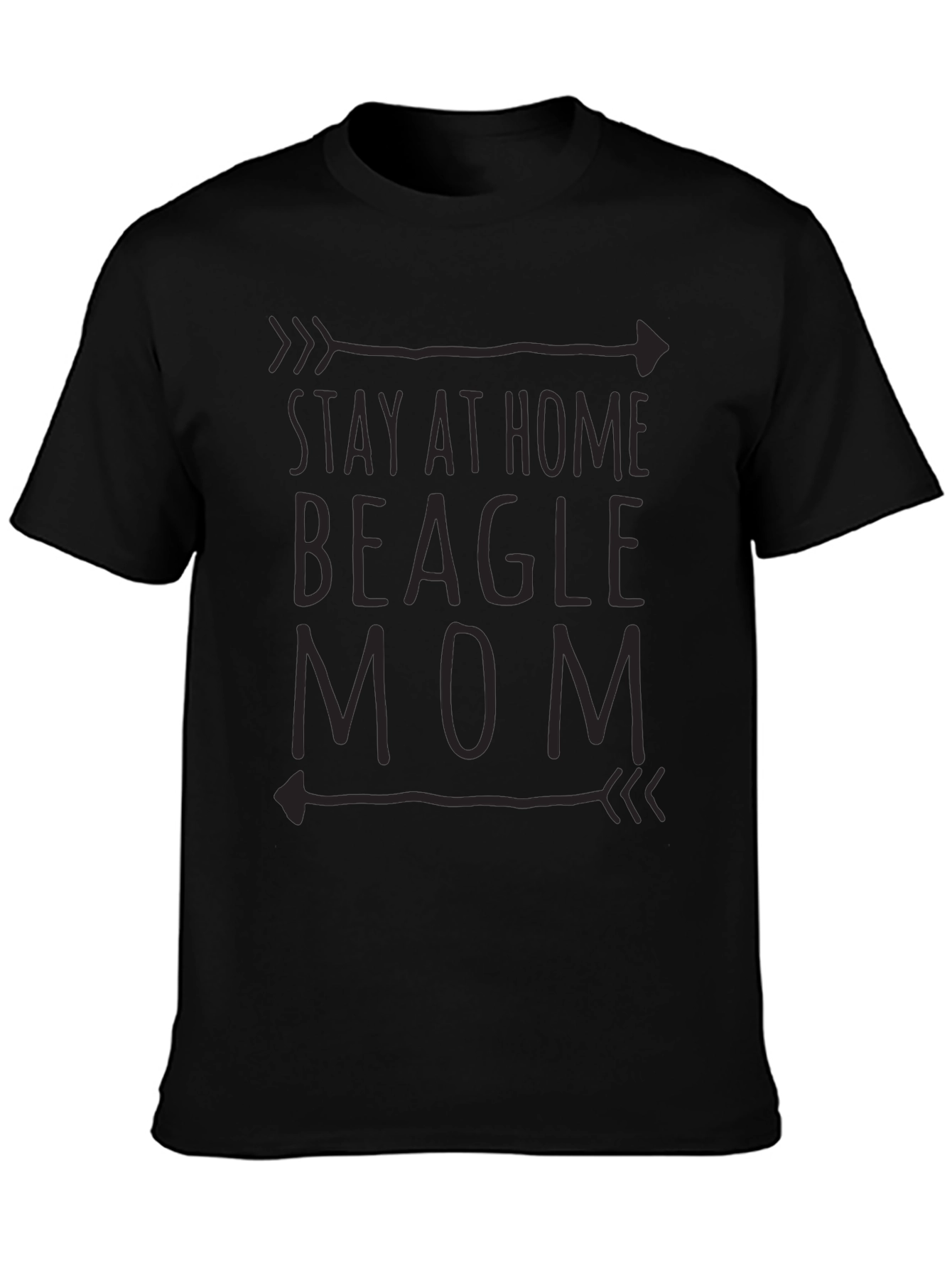 Stay at Home Beagle Mom Graphic Tee - Black
