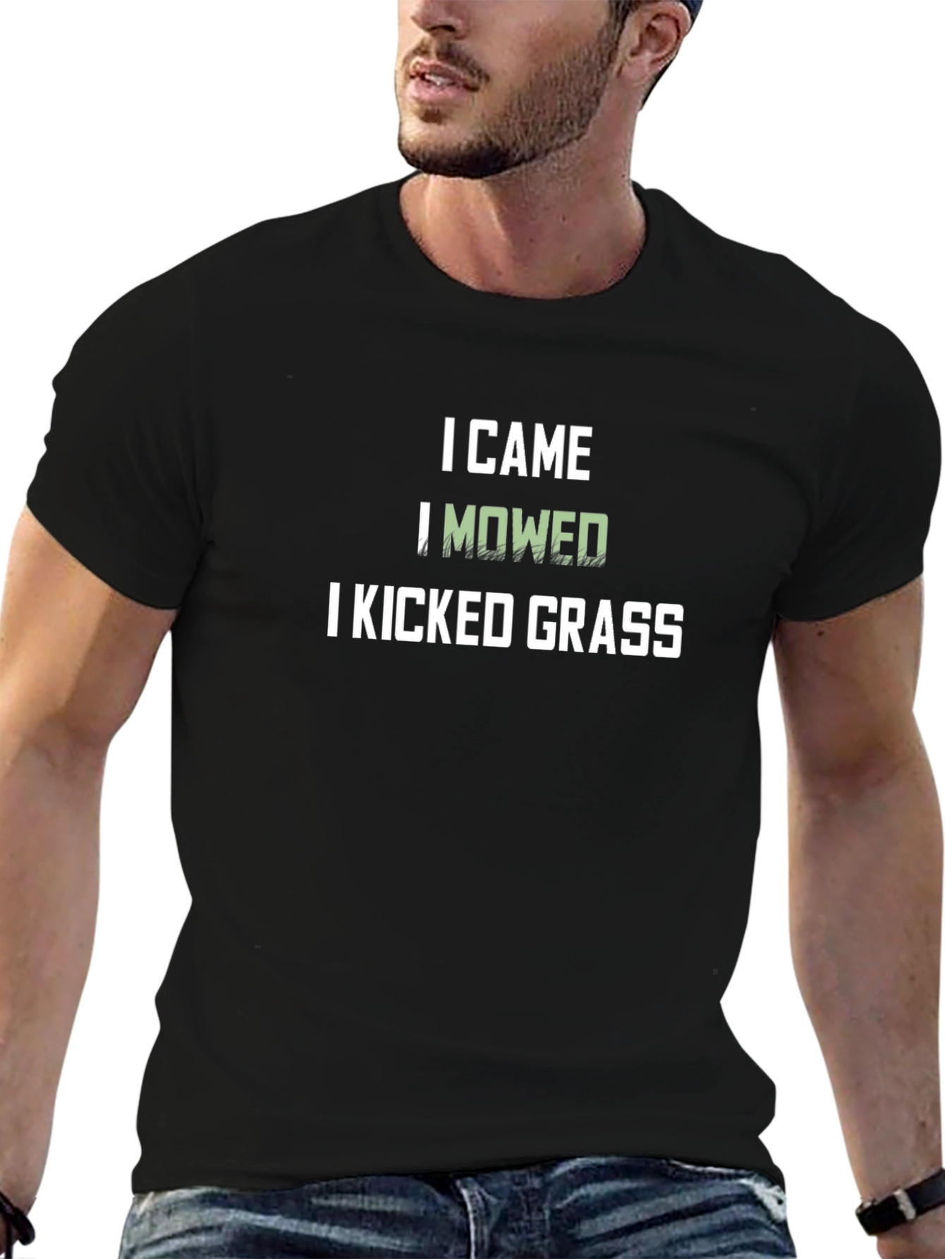 I Came I Mowed I Kicked Grass Graphic Tee