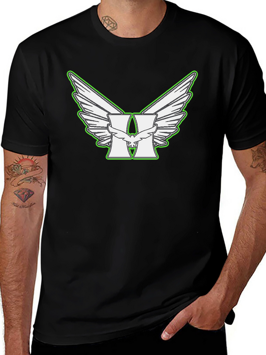 Wings and H Logo Black T-Shirt