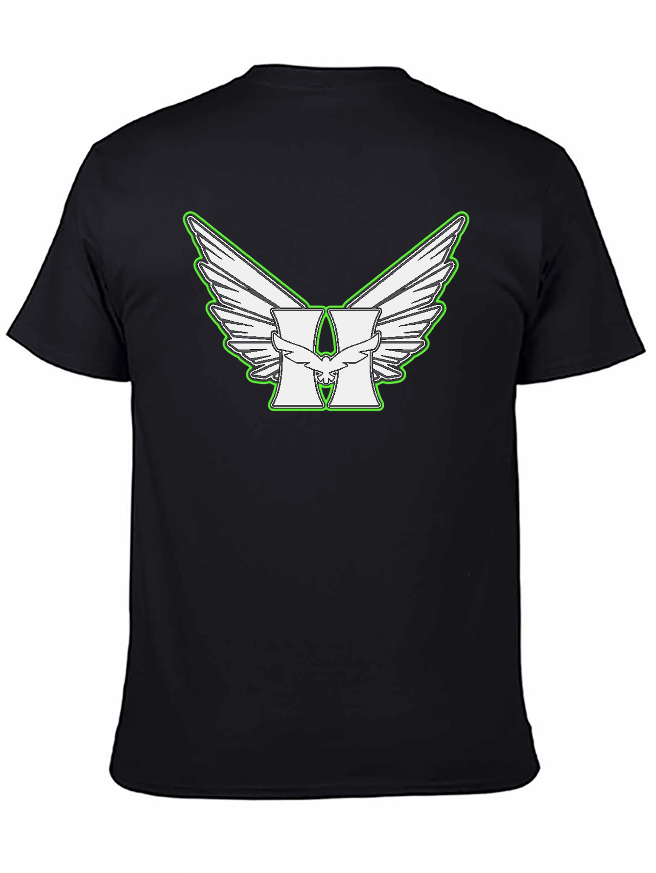 Wings and H Logo Black T-Shirt