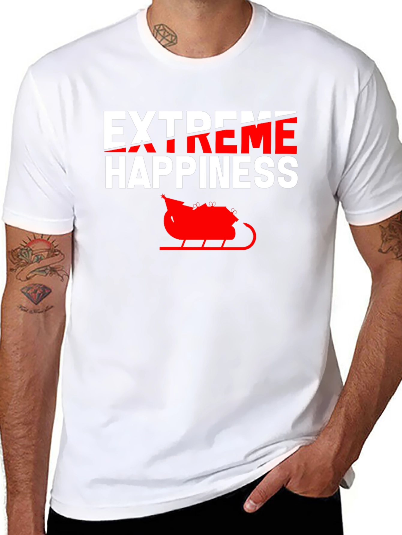 Extreme Happiness Christmas Sleigh T-Shirt