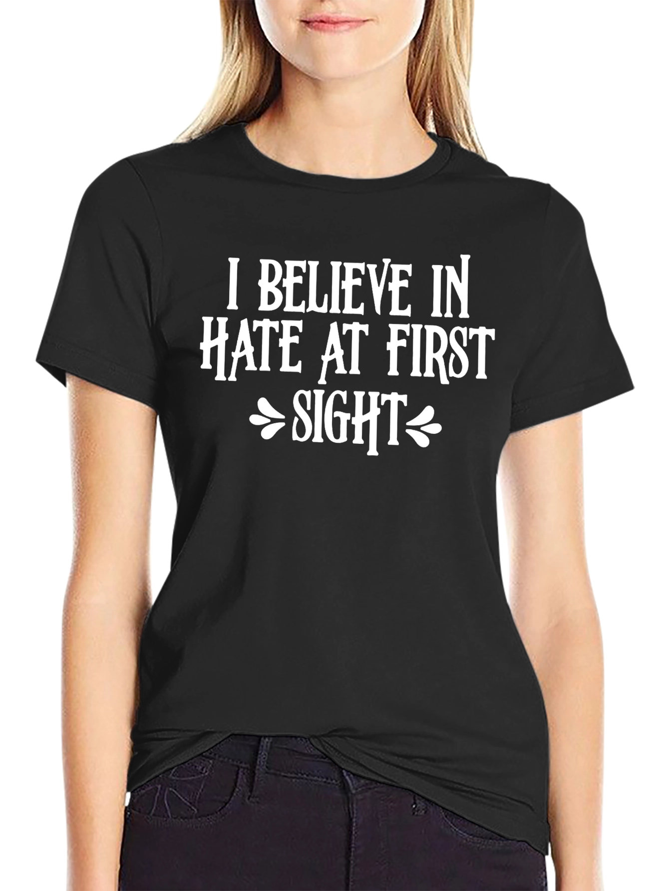 Hate at First Sight Graphic Tee - Black