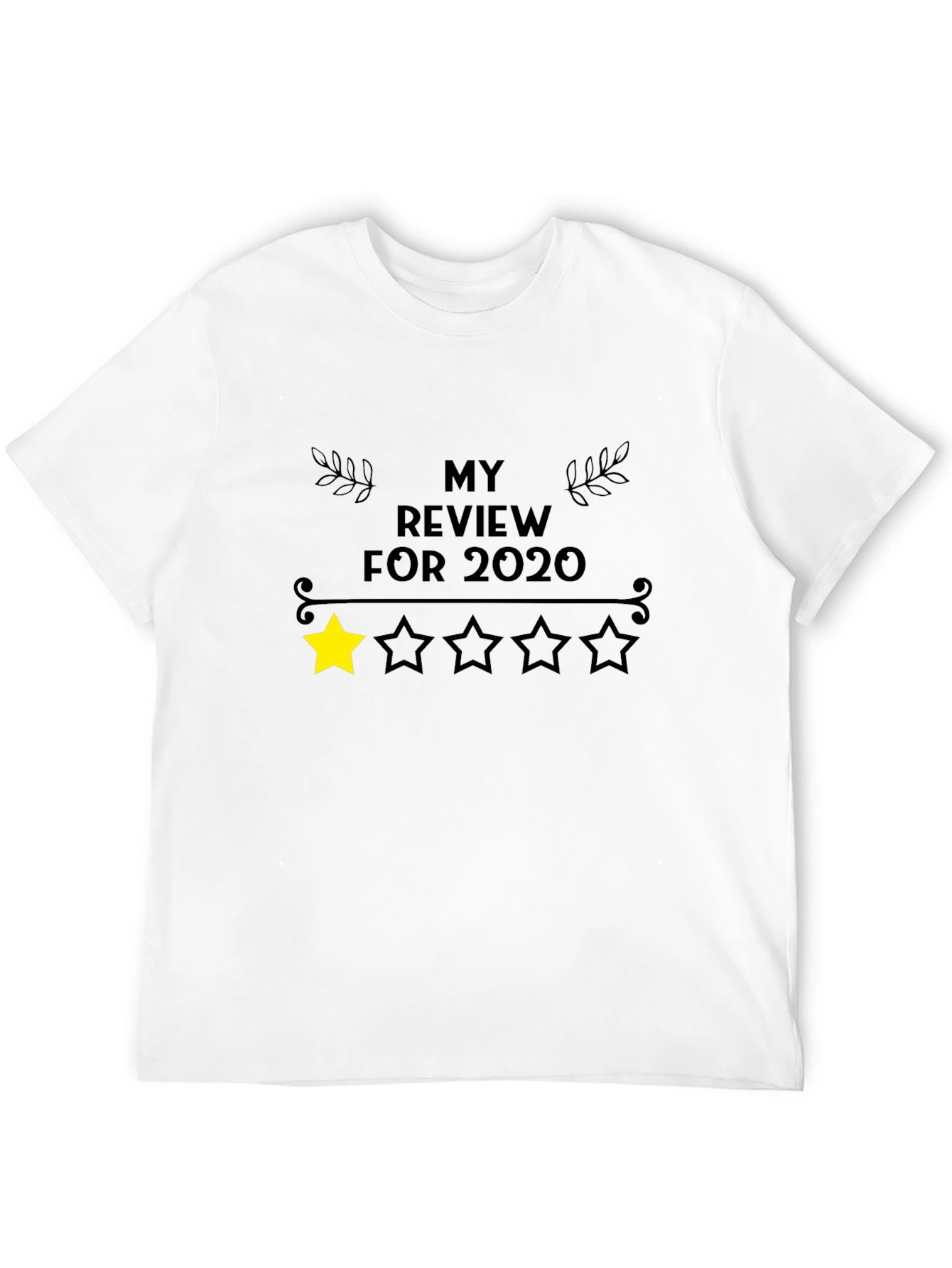 2020 One Star Review T-Shirt - Black Cotton Tee