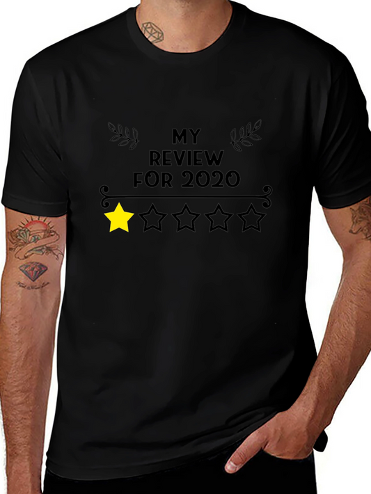 2020 One Star Review T-Shirt - Black Cotton Tee