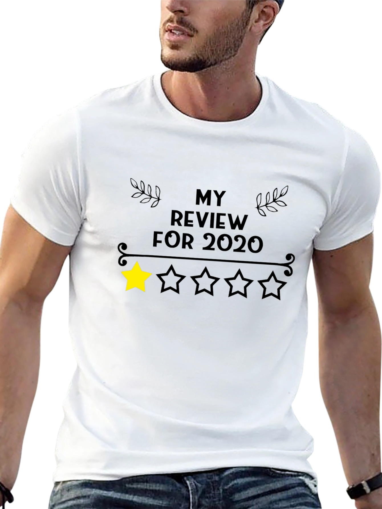 2020 One Star Review T-Shirt - Black Cotton Tee