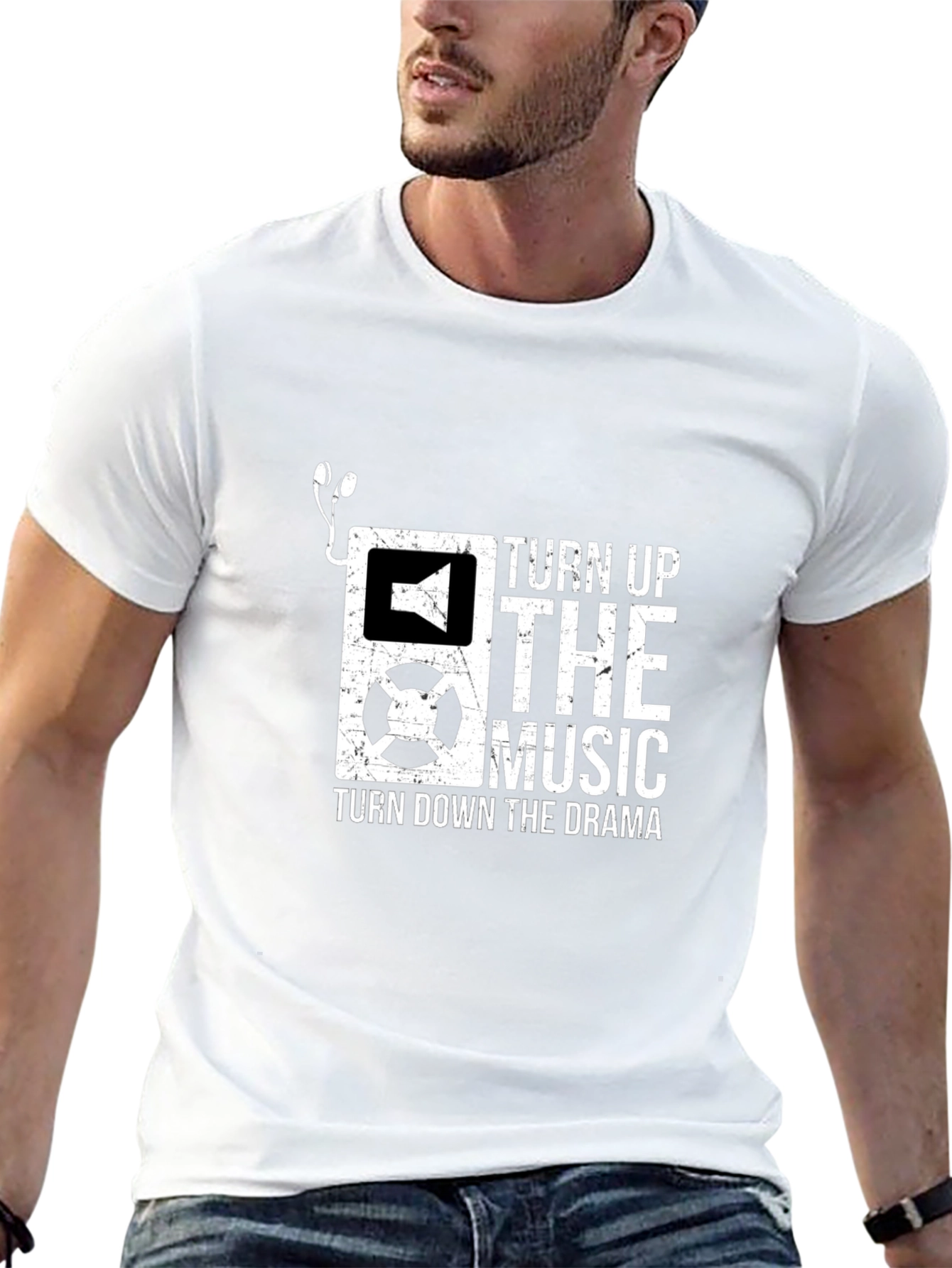 Turn Up The Music Graphic T-Shirt