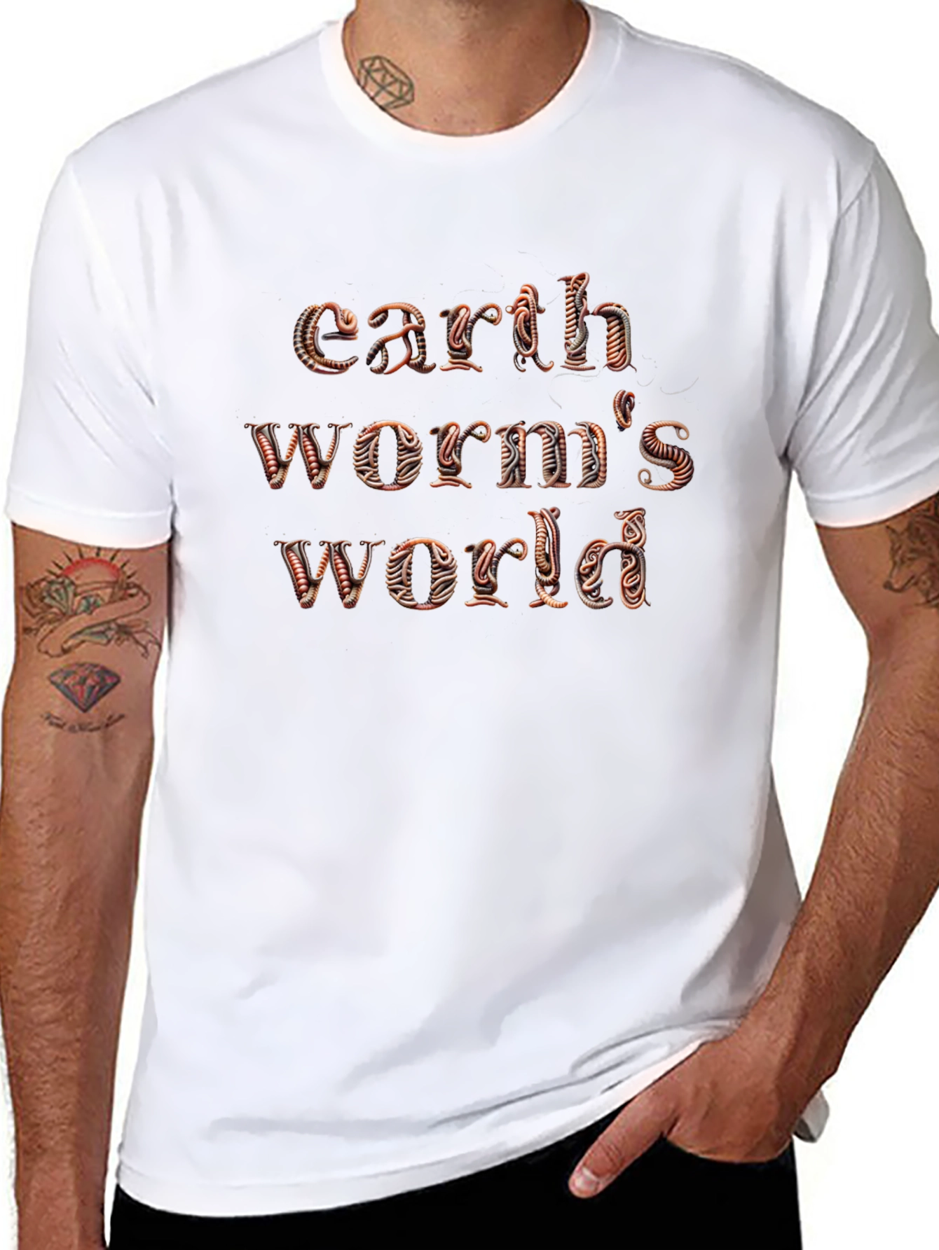 Earthworms World Graphic Tee - Black