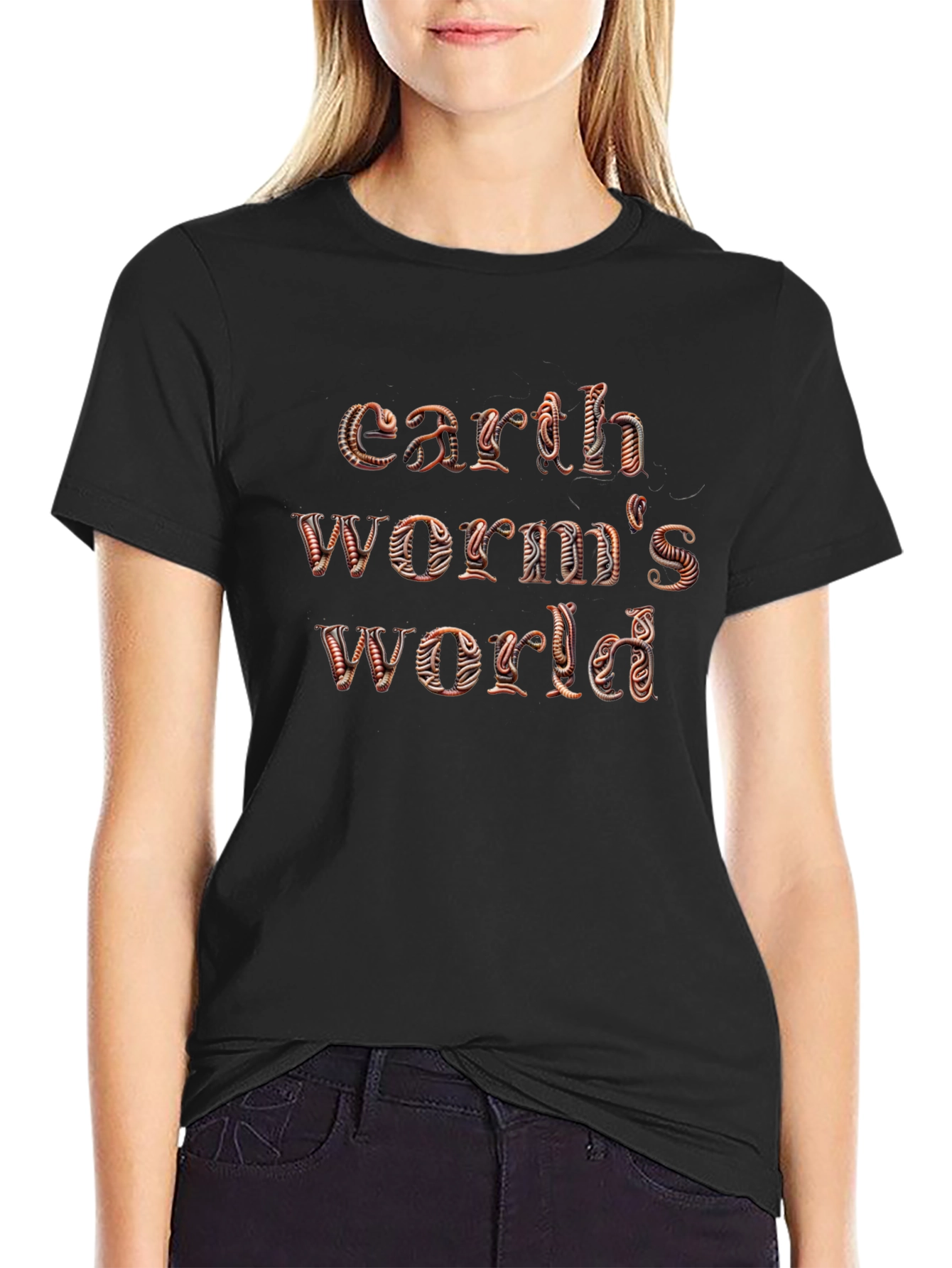 Earthworms World Graphic Tee - Black