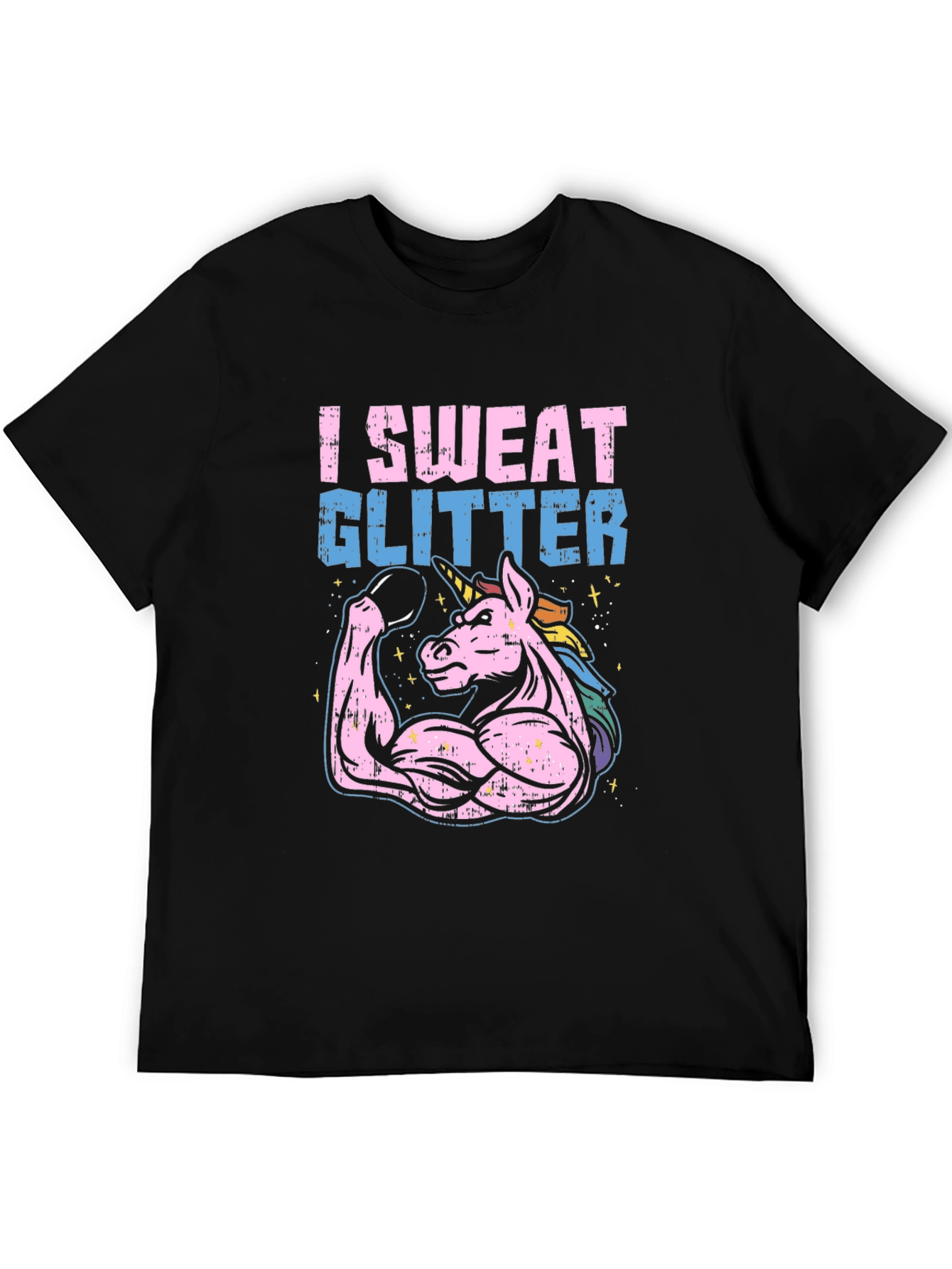 I Sweat Glitter Unicorn Graphic Tee