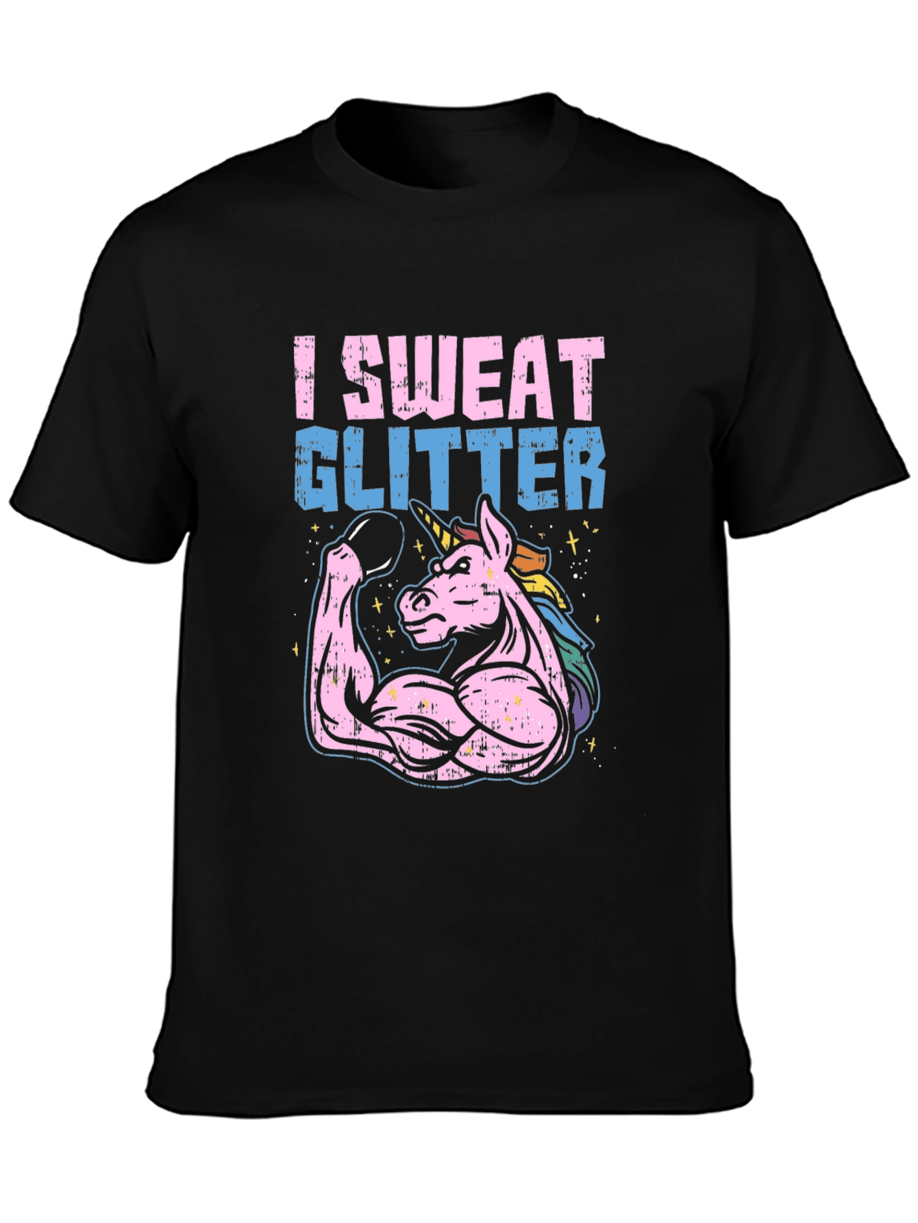 I Sweat Glitter Unicorn Graphic Tee