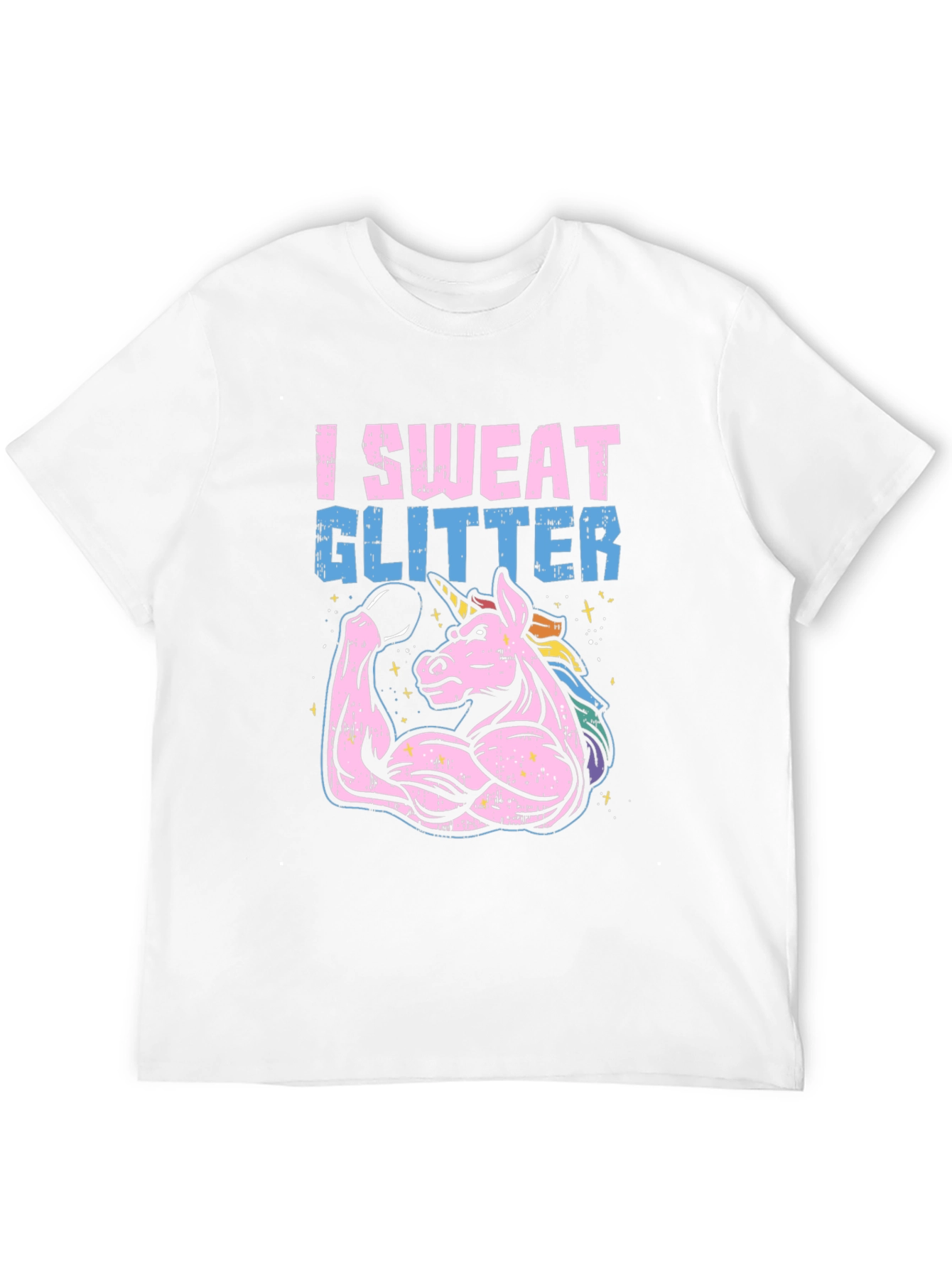 I Sweat Glitter Unicorn Graphic Tee