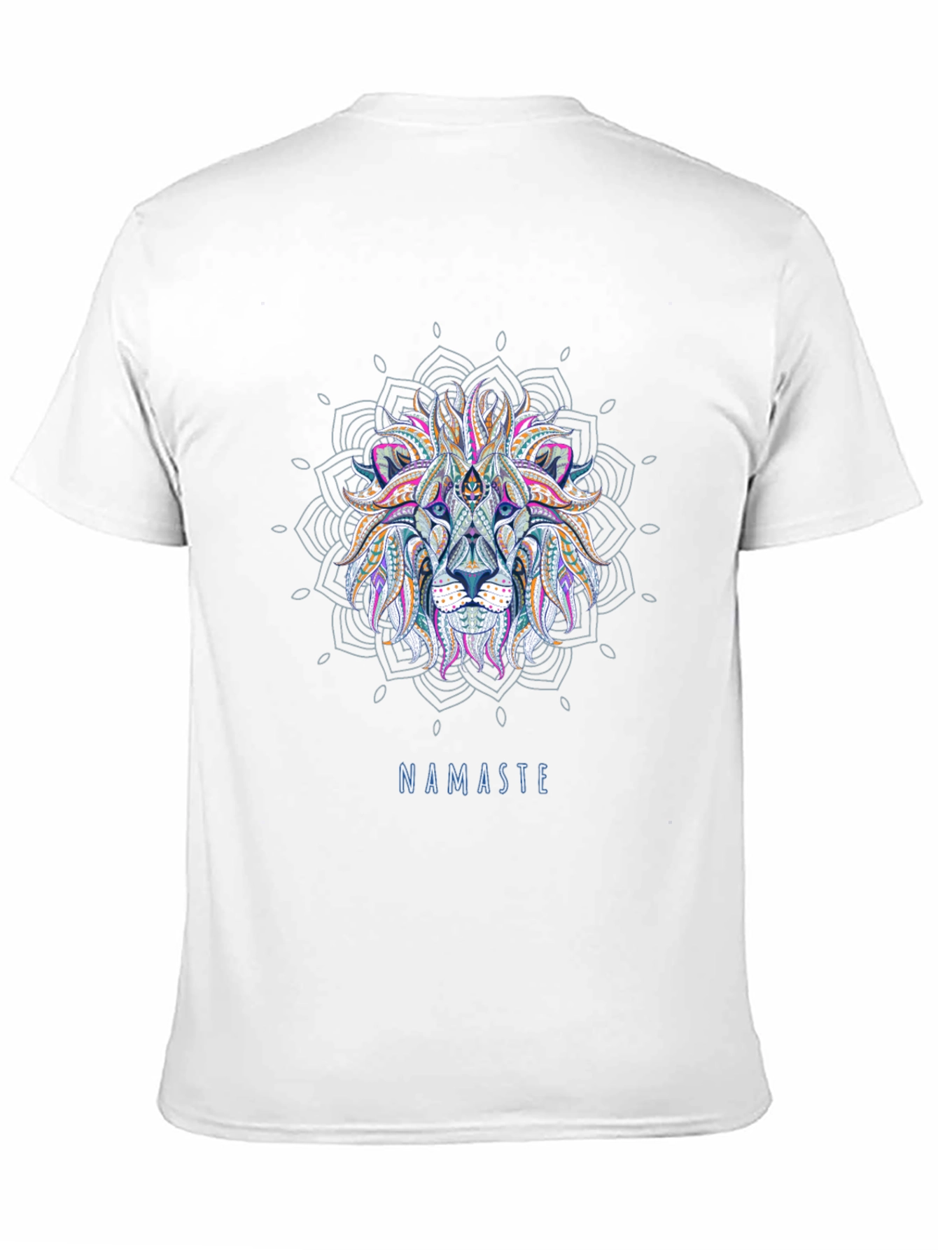 Namaste Lion Mandala T-Shirt - Yoga Inspired Graphic Tee