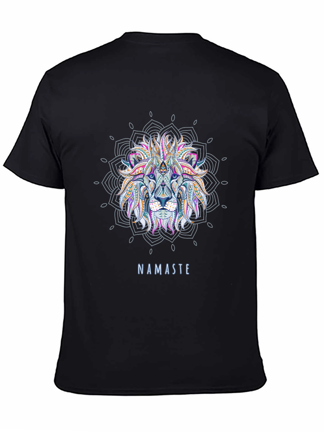 Namaste Lion Mandala T-Shirt - Yoga Inspired Graphic Tee