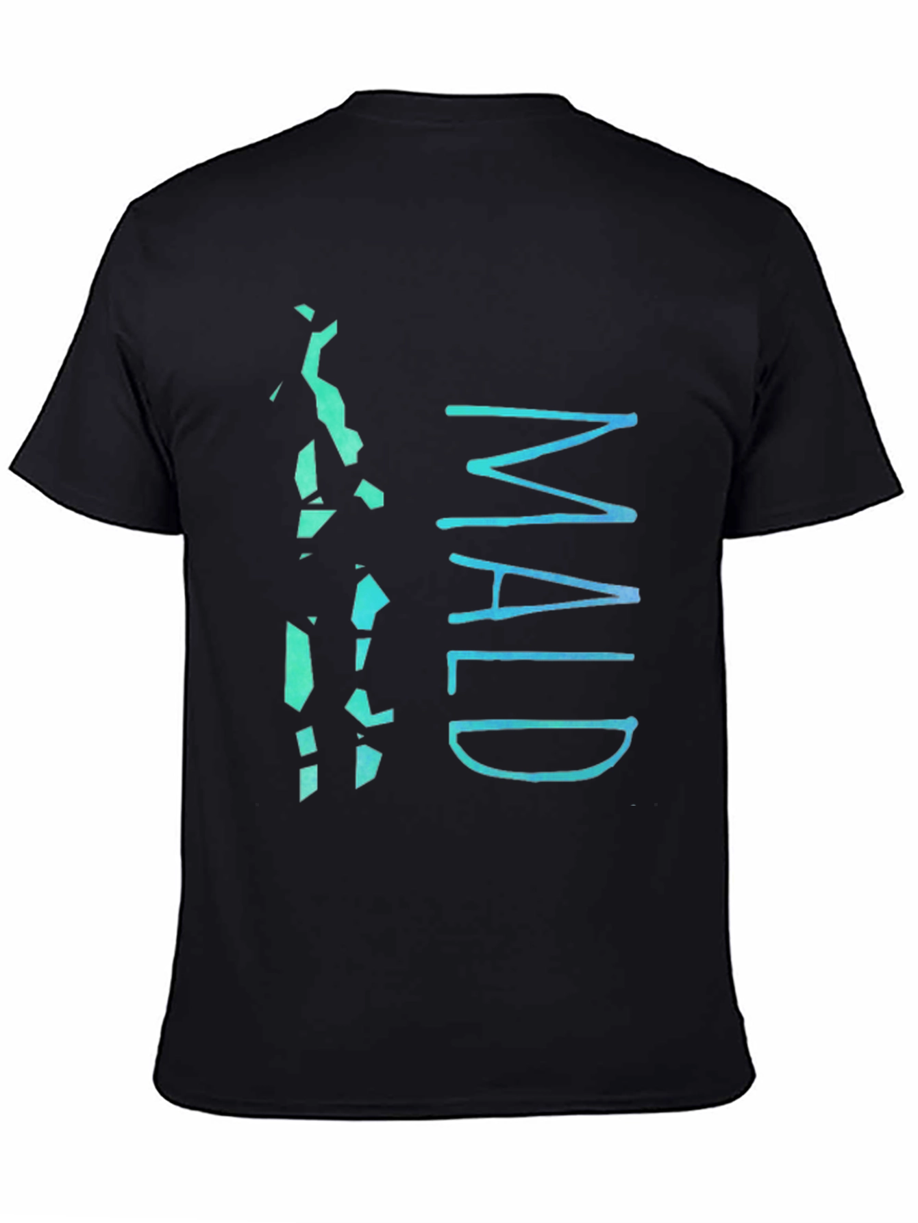 Maldives Graphic Tee - Mens Black Cotton T-Shirt