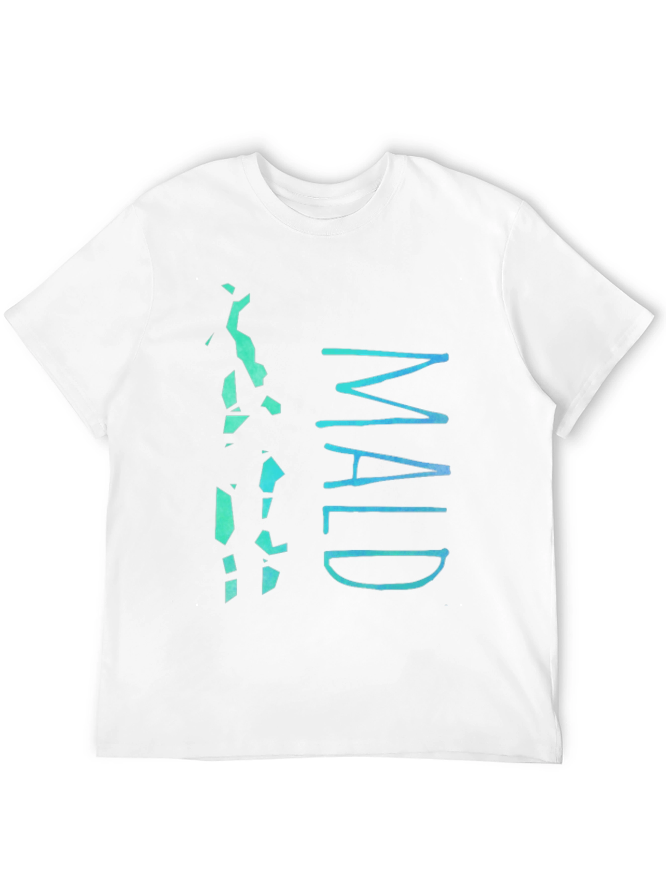 Maldives Graphic Tee - Mens Black Cotton T-Shirt