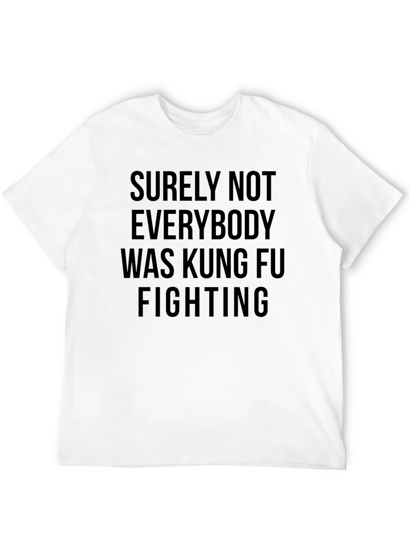 Kung Fu Fighting Graphic Tee - Black Crew Neck