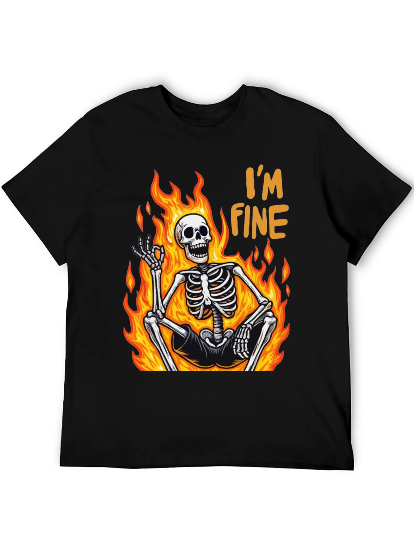 Im Fine Skeleton T-Shirt - Funny Graphic Tee