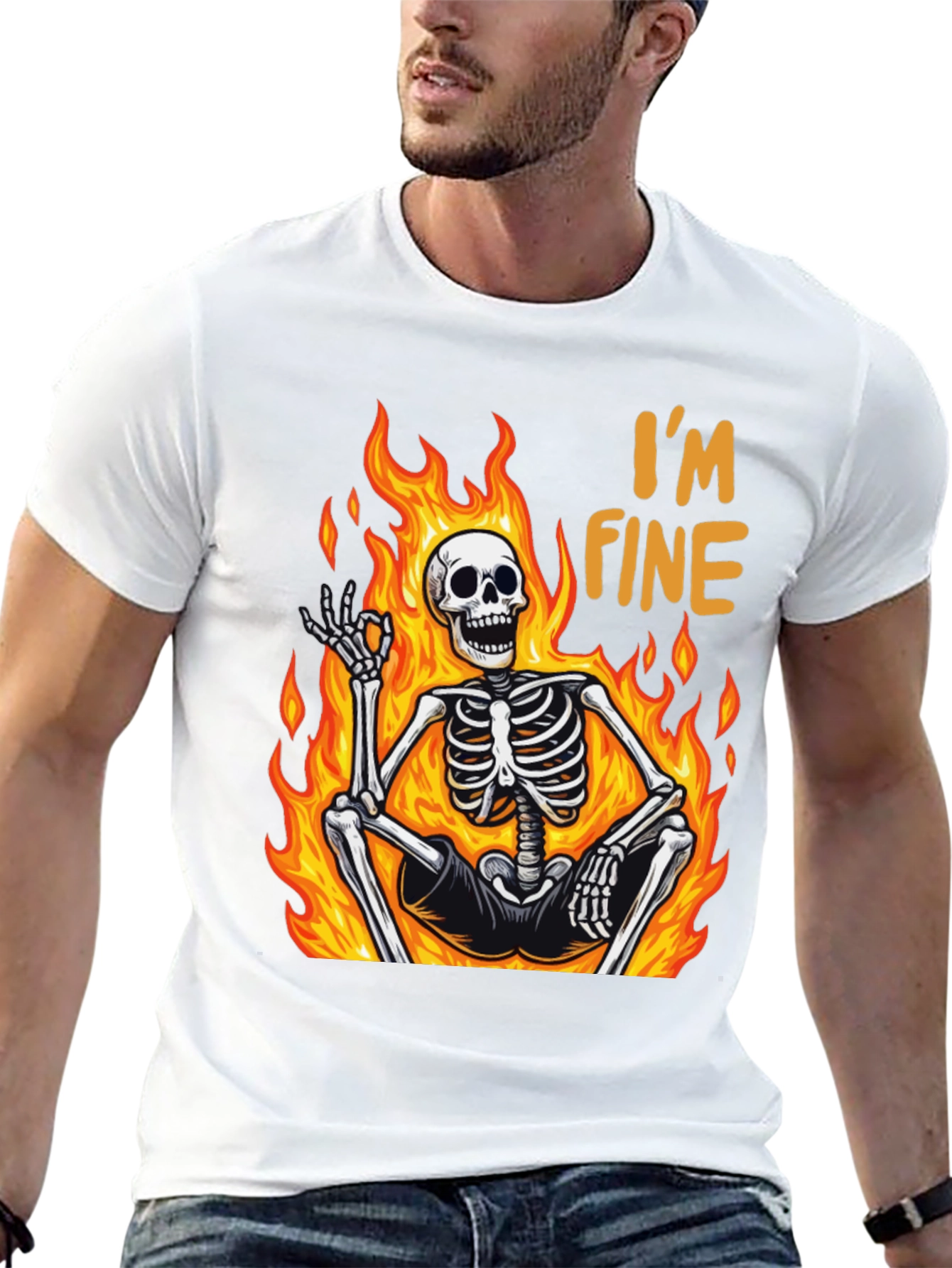 Im Fine Skeleton T-Shirt - Funny Graphic Tee