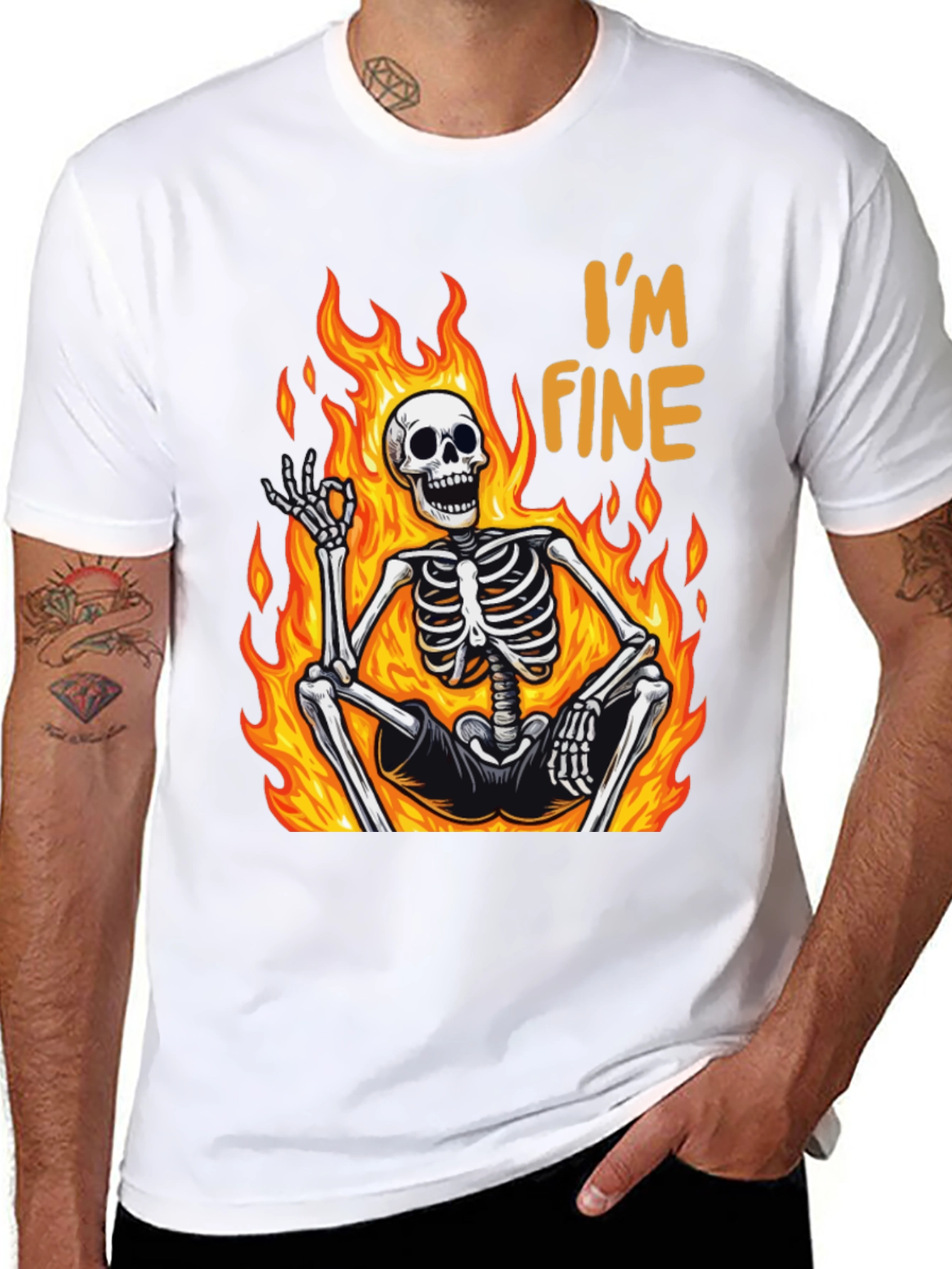 Im Fine Skeleton T-Shirt - Funny Graphic Tee