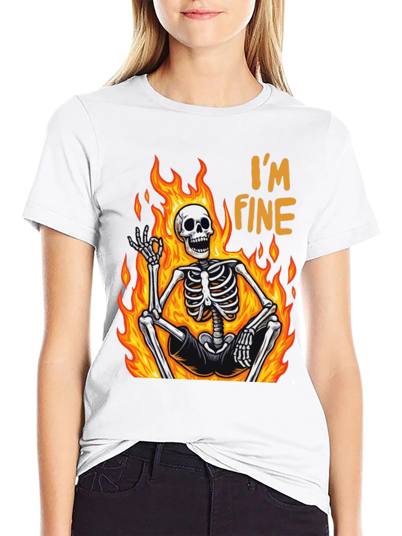 Im Fine Skeleton T-Shirt - Funny Graphic Tee