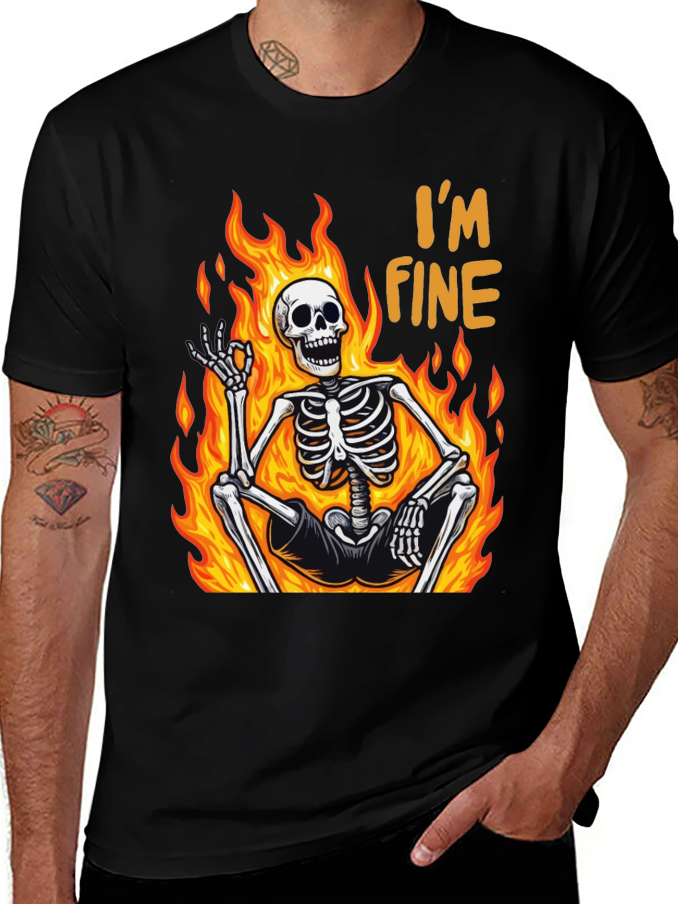 Im Fine Skeleton T-Shirt - Funny Graphic Tee