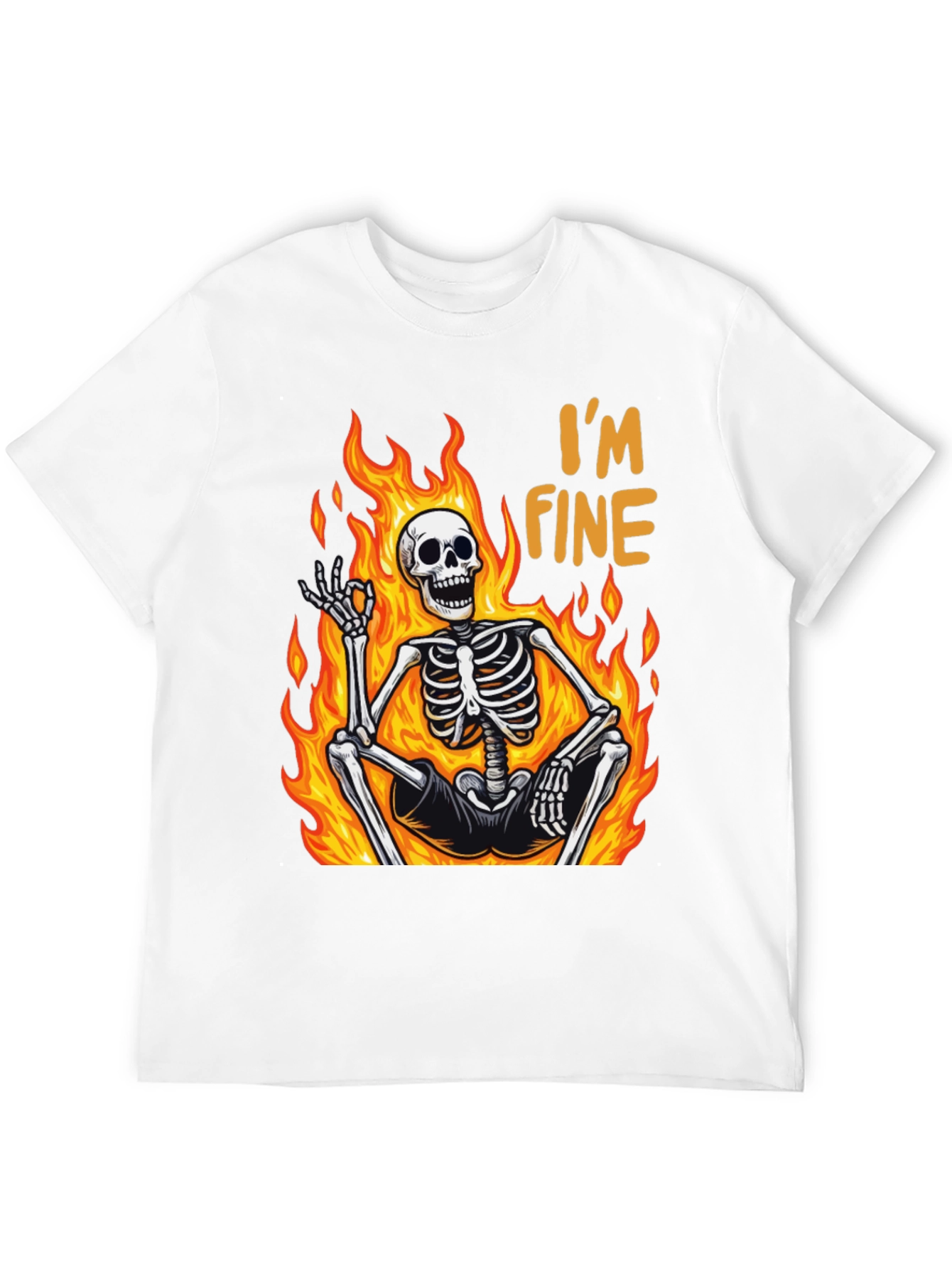 Im Fine Skeleton T-Shirt - Funny Graphic Tee