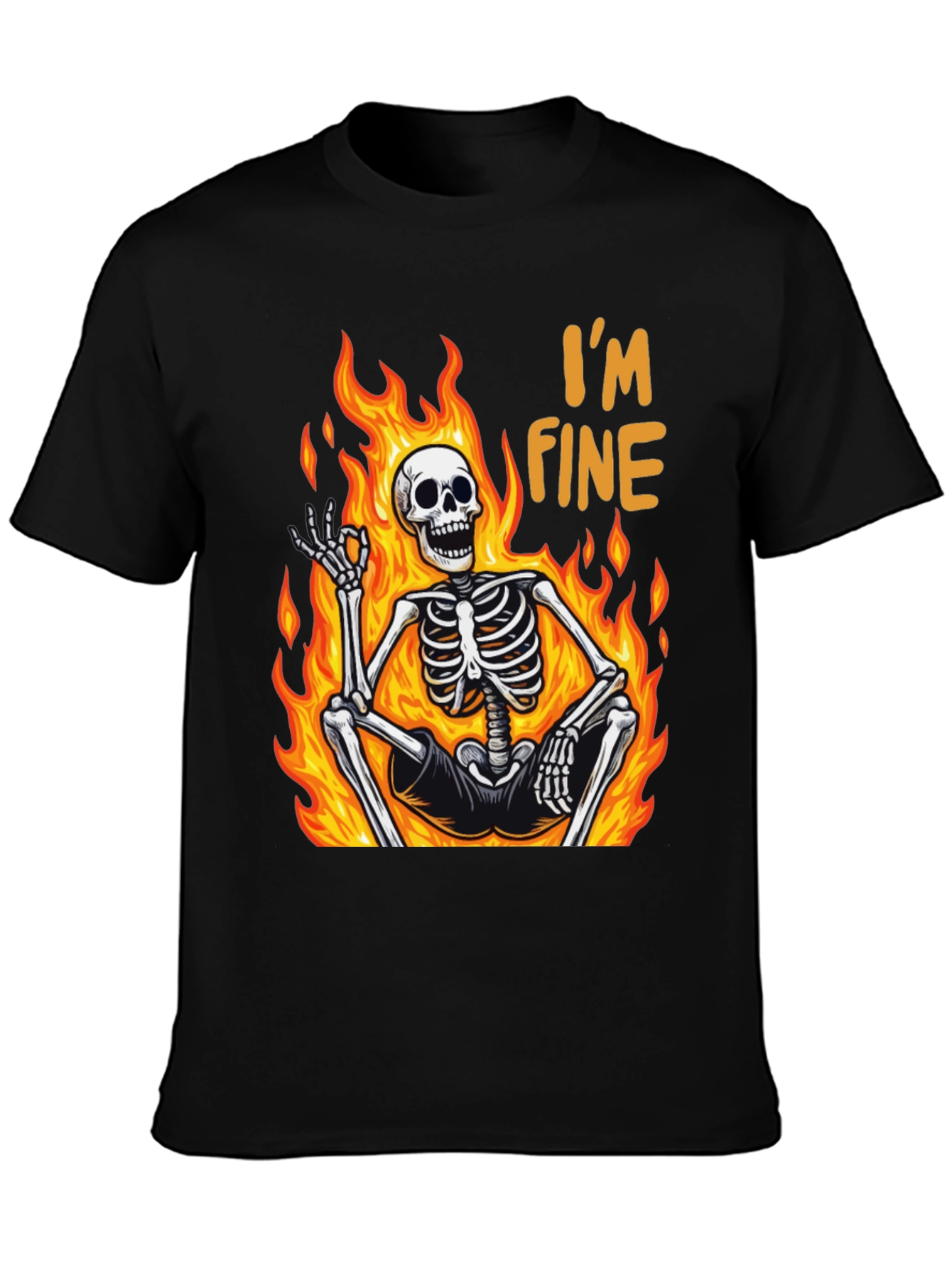 Im Fine Skeleton T-Shirt - Funny Graphic Tee