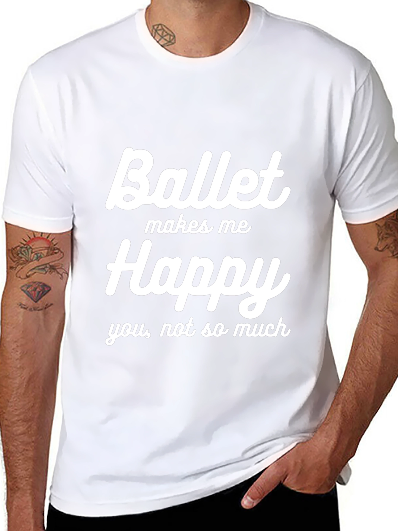 Ballet Makes Me Happy Graphic T-Shirt