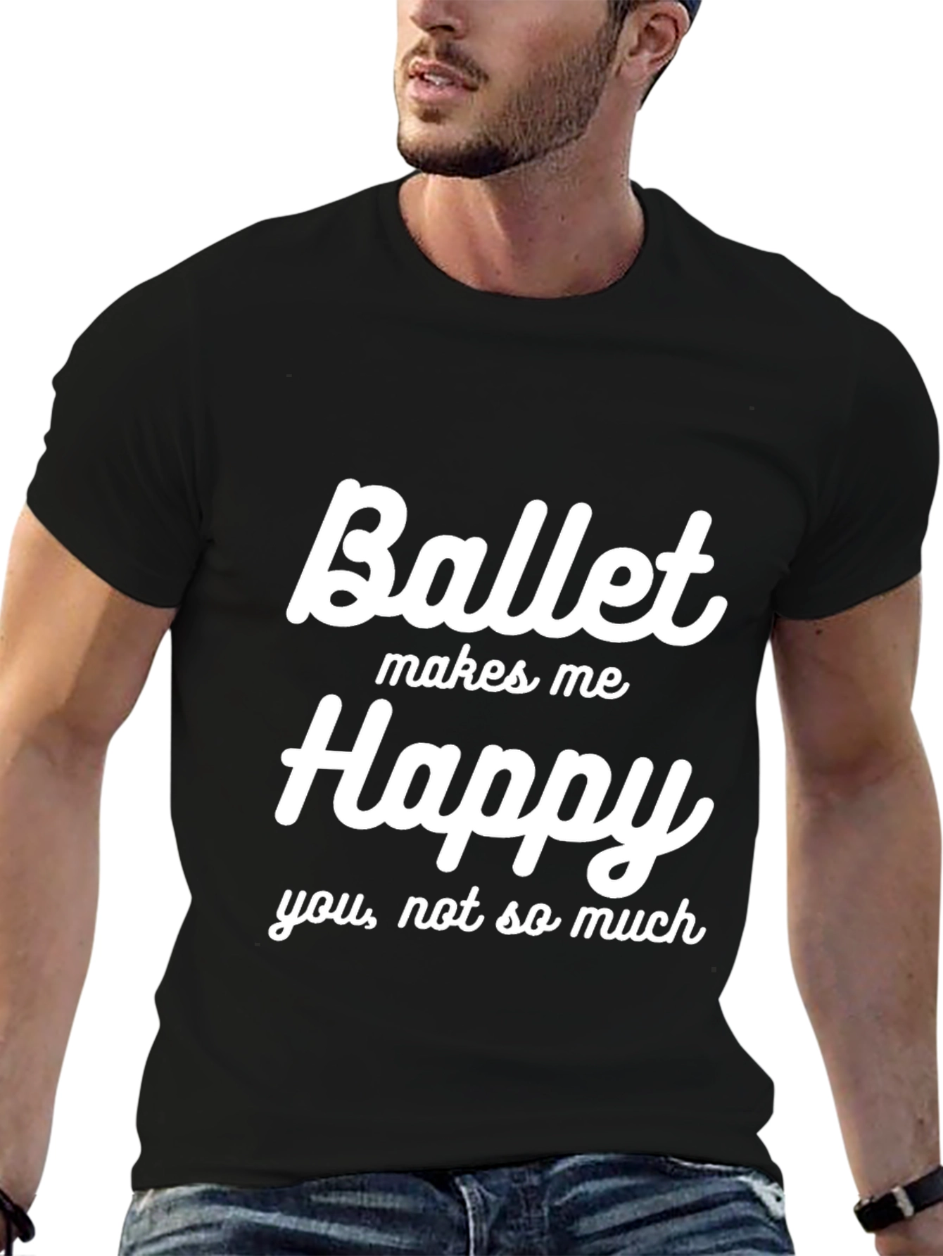 Ballet Makes Me Happy Graphic T-Shirt