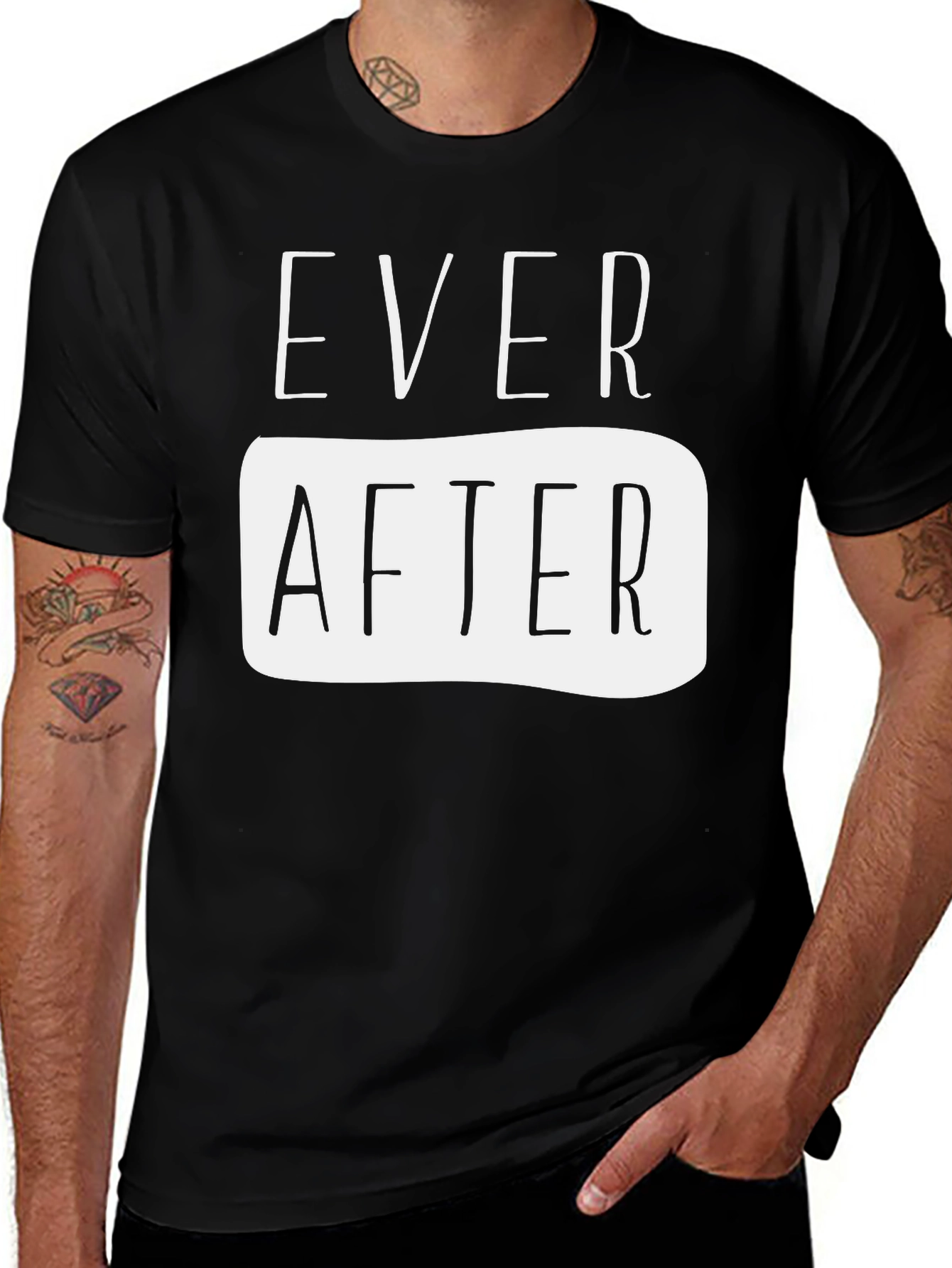Ever After Graphic Tee - Black Cotton Casual Shirt