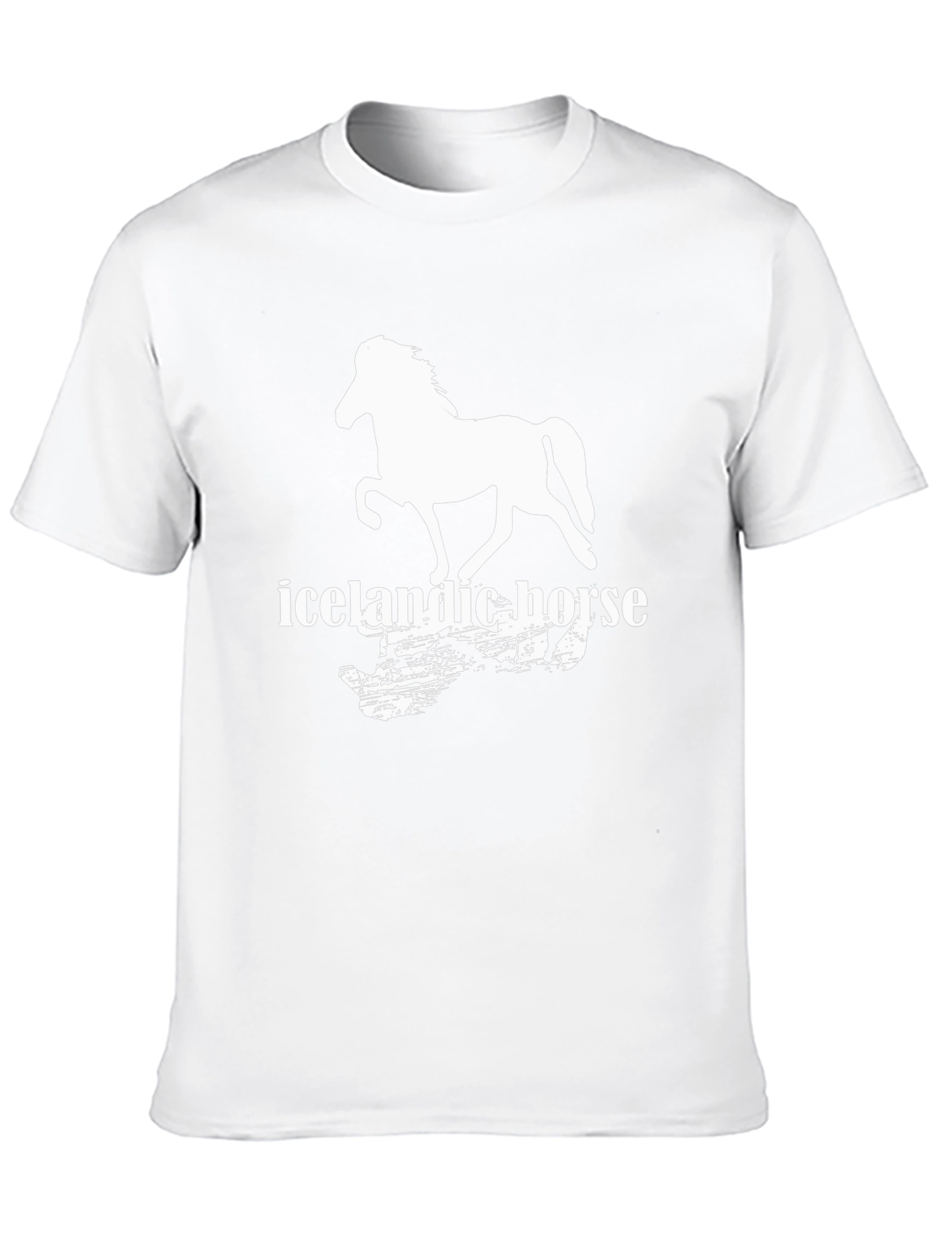 Icelandic Horse Graphic T-Shirt - Black Cotton Tee