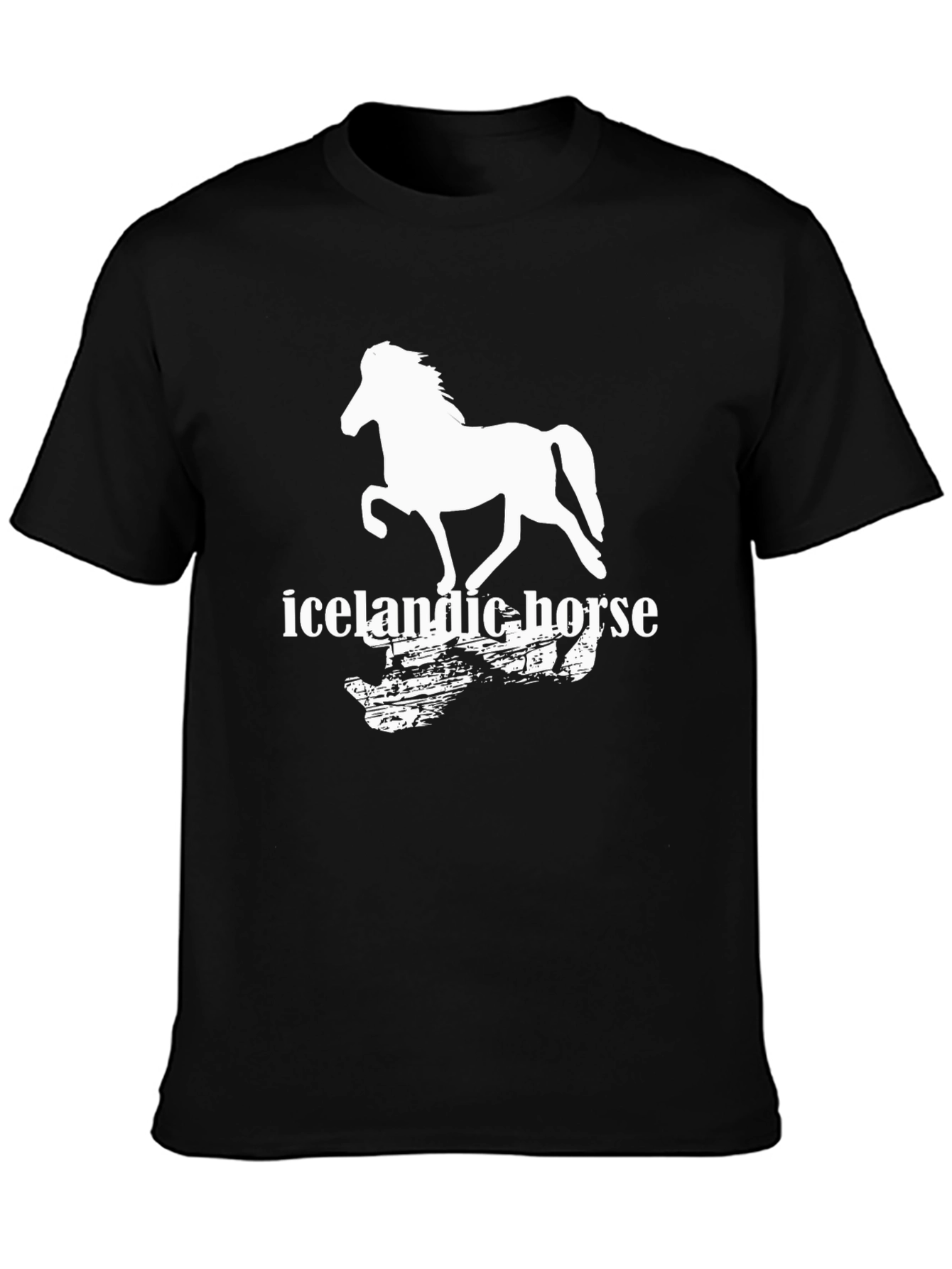 Icelandic Horse Graphic T-Shirt - Black Cotton Tee