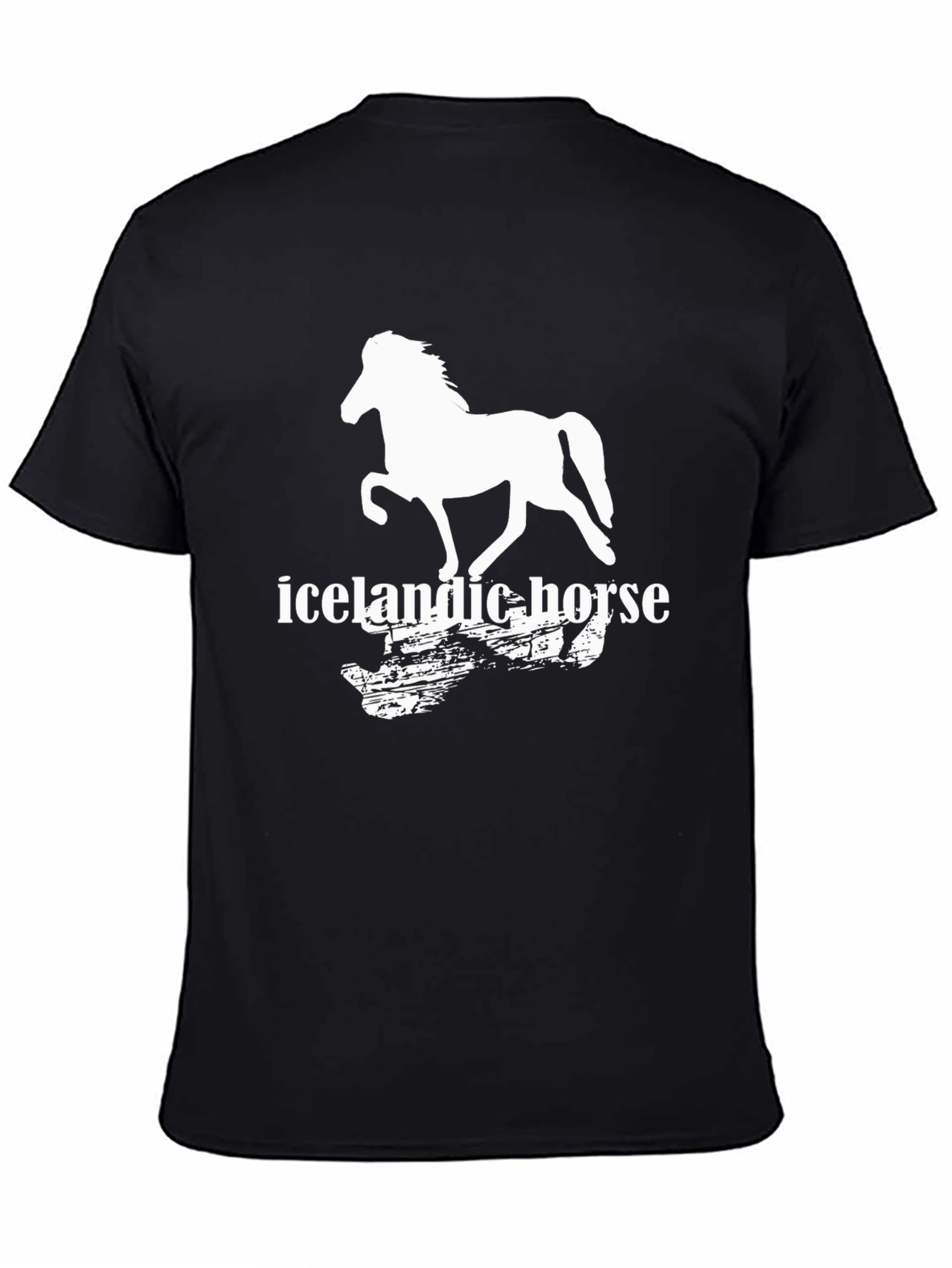 Icelandic Horse Graphic T-Shirt - Black Cotton Tee