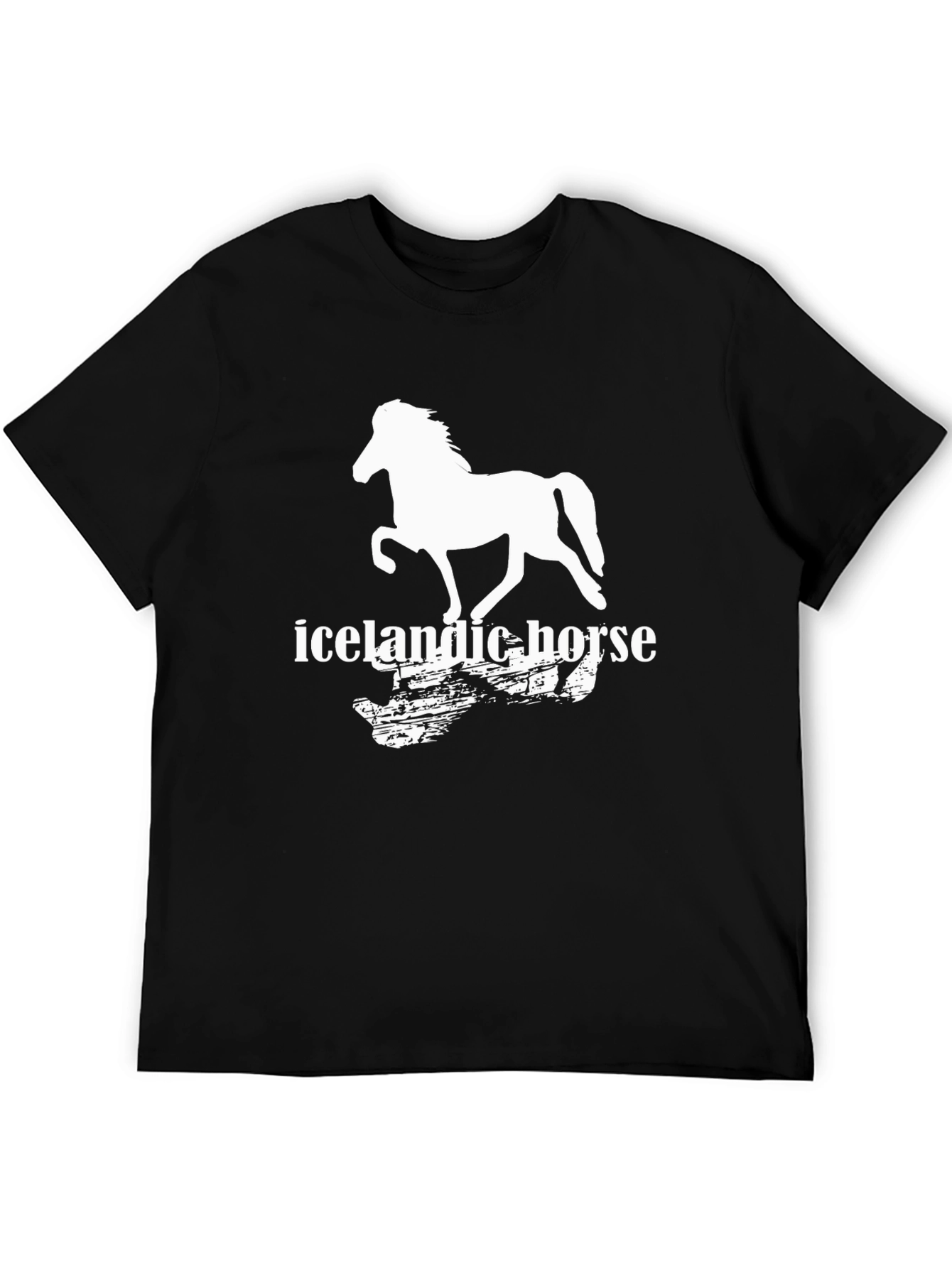 Icelandic Horse Graphic T-Shirt - Black Cotton Tee