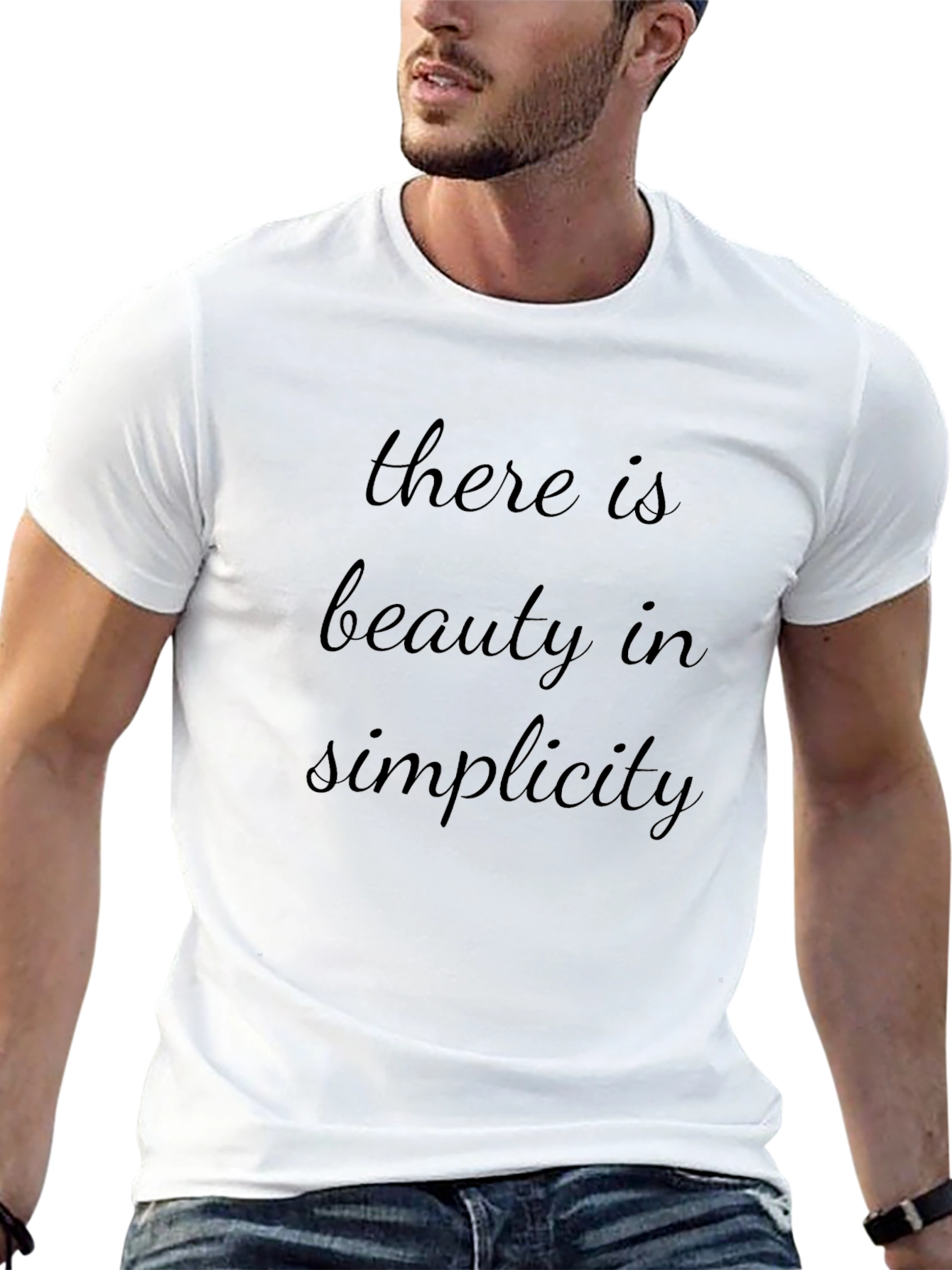 Beauty in Simplicity Black Graphic Tee