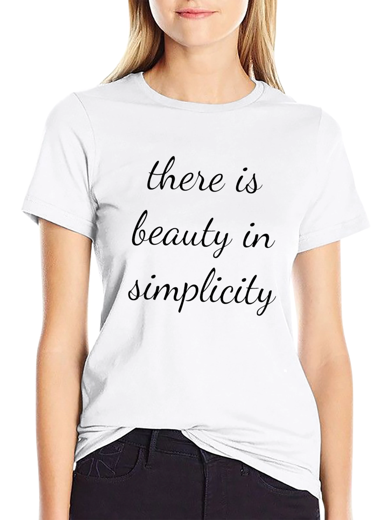 Beauty in Simplicity Black Graphic Tee
