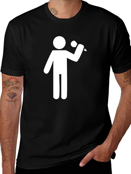 Karaoke Stick Figure T-Shirt - Black