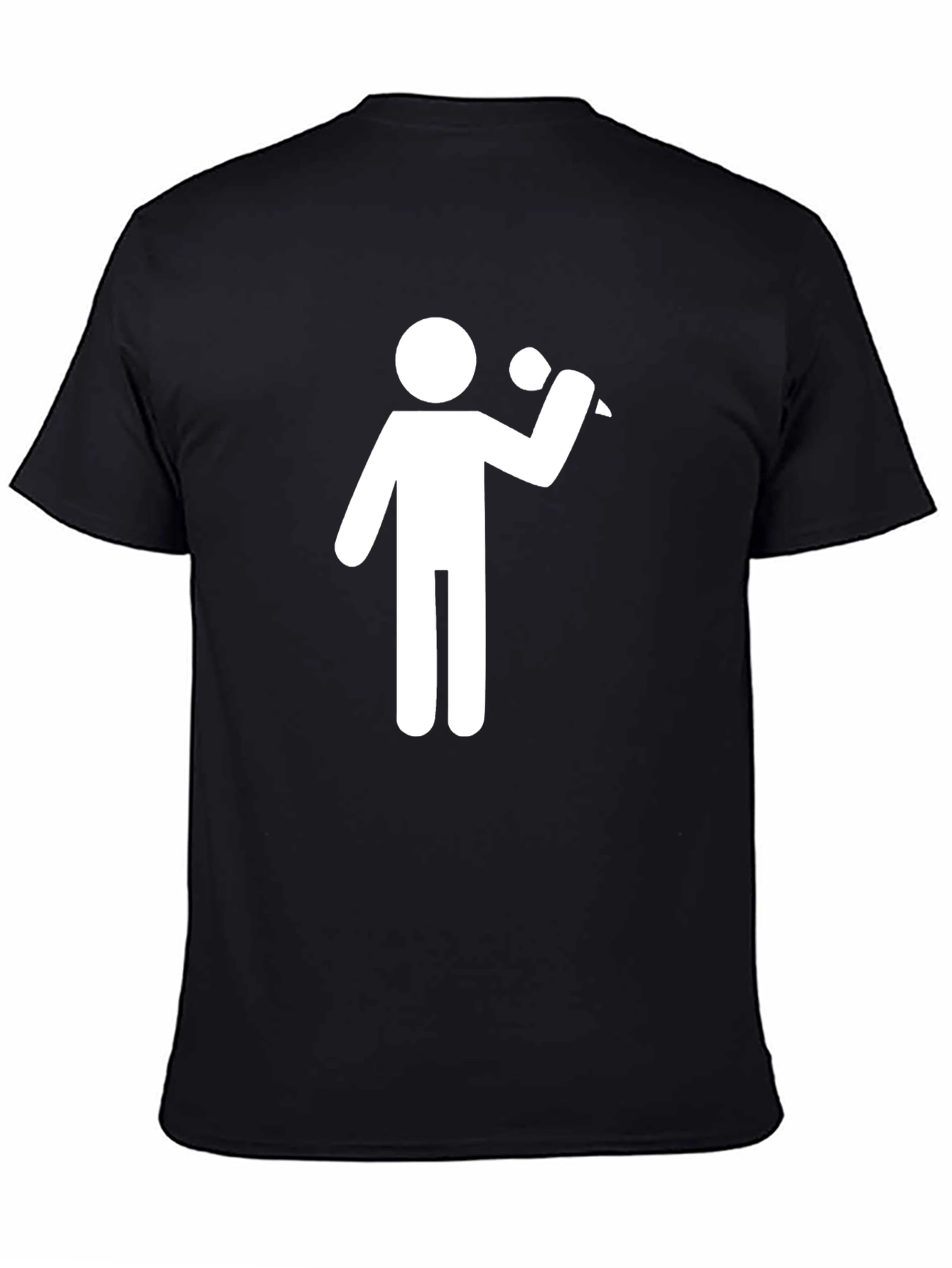 Karaoke Stick Figure T-Shirt - Black
