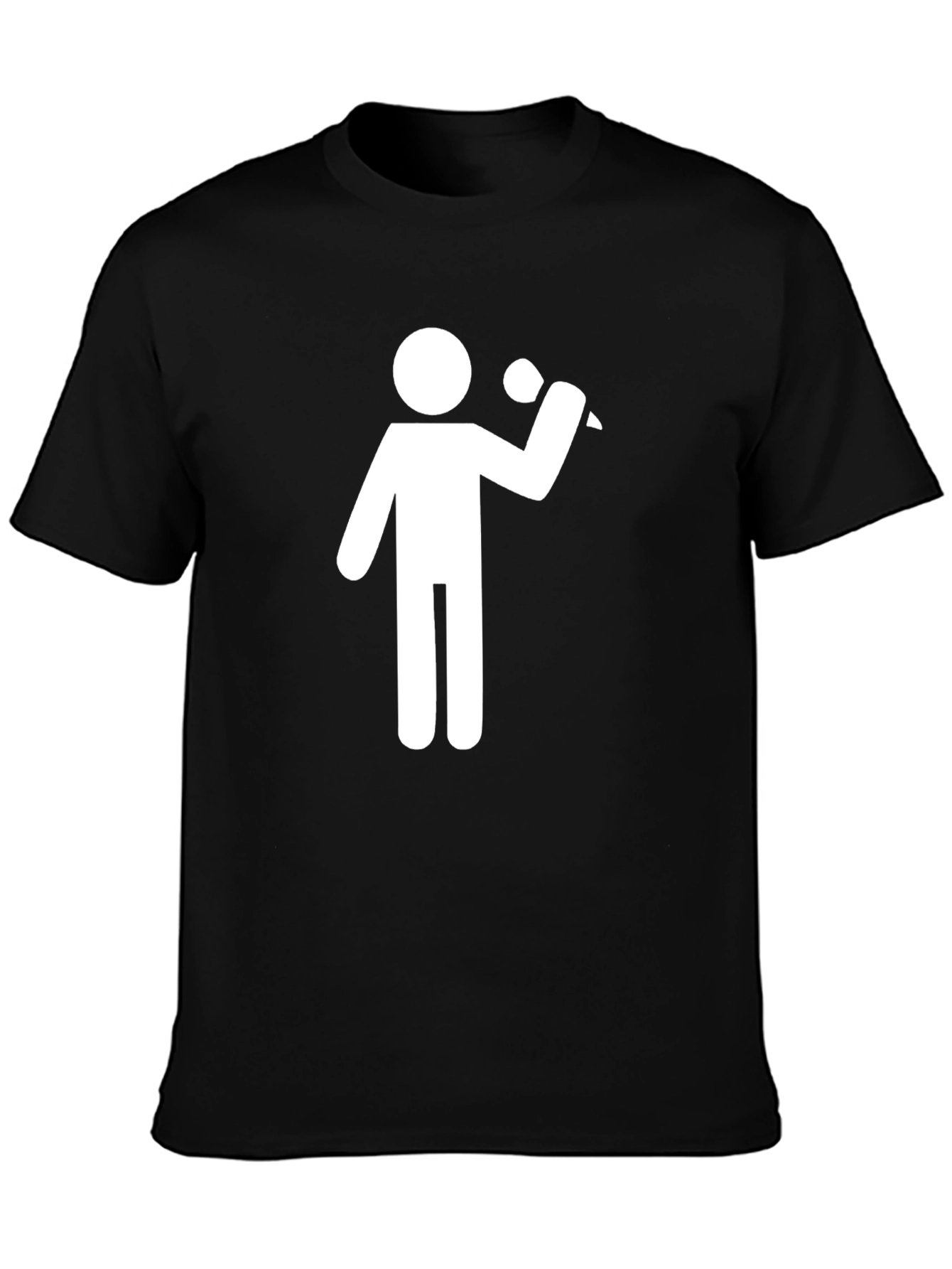 Karaoke Stick Figure T-Shirt - Black