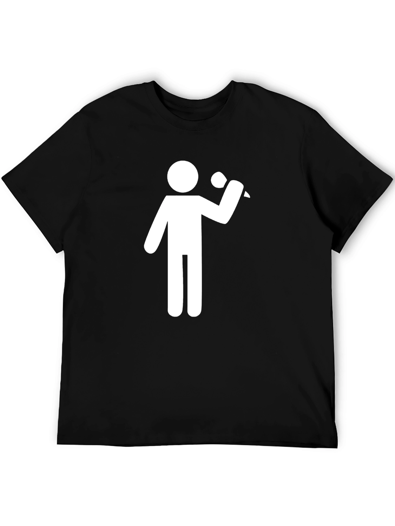 Karaoke Stick Figure T-Shirt - Black