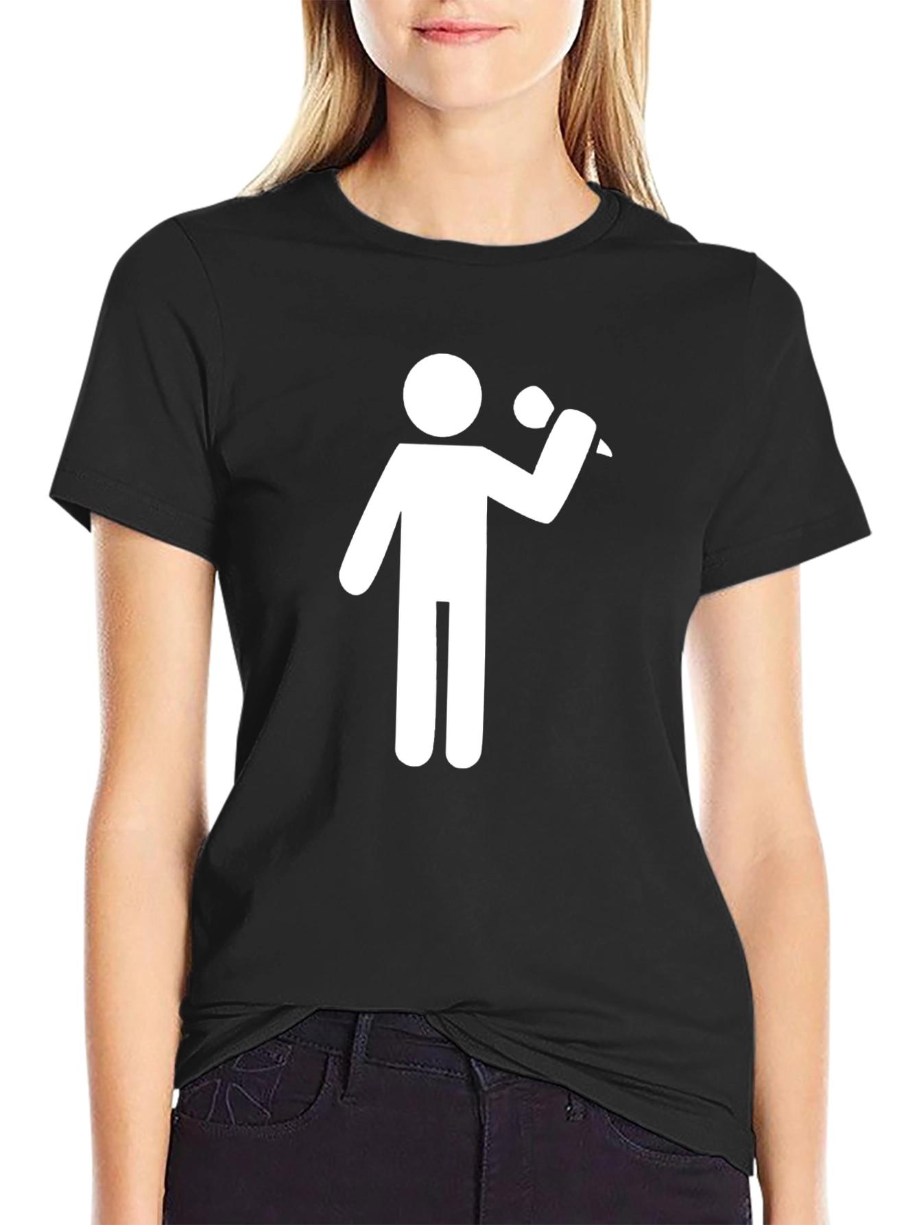 Karaoke Stick Figure T-Shirt - Black