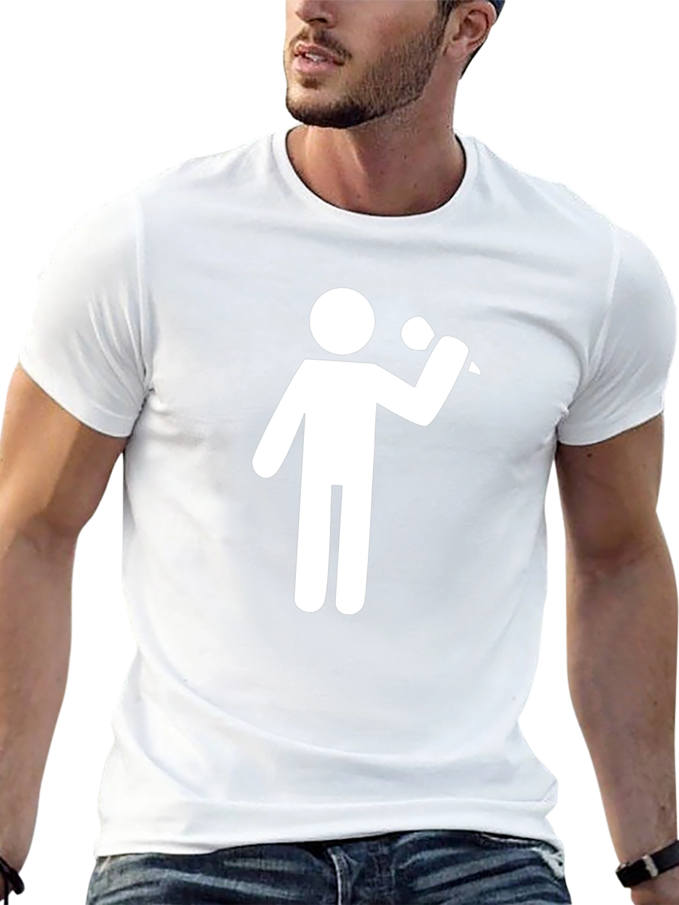 Karaoke Stick Figure T-Shirt - Black